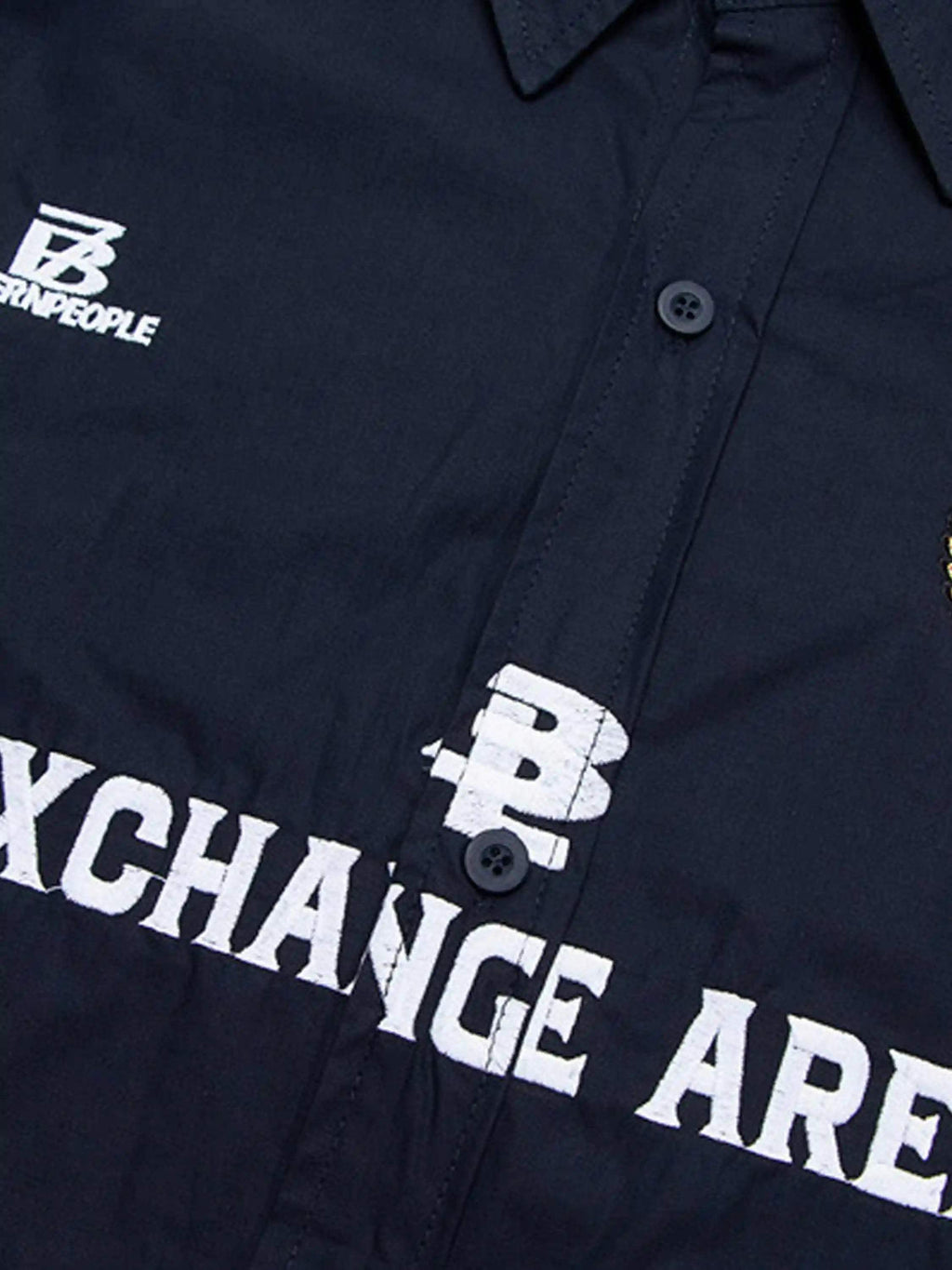 Chemise à manches longues à revers de style universitaire américain Disgusen