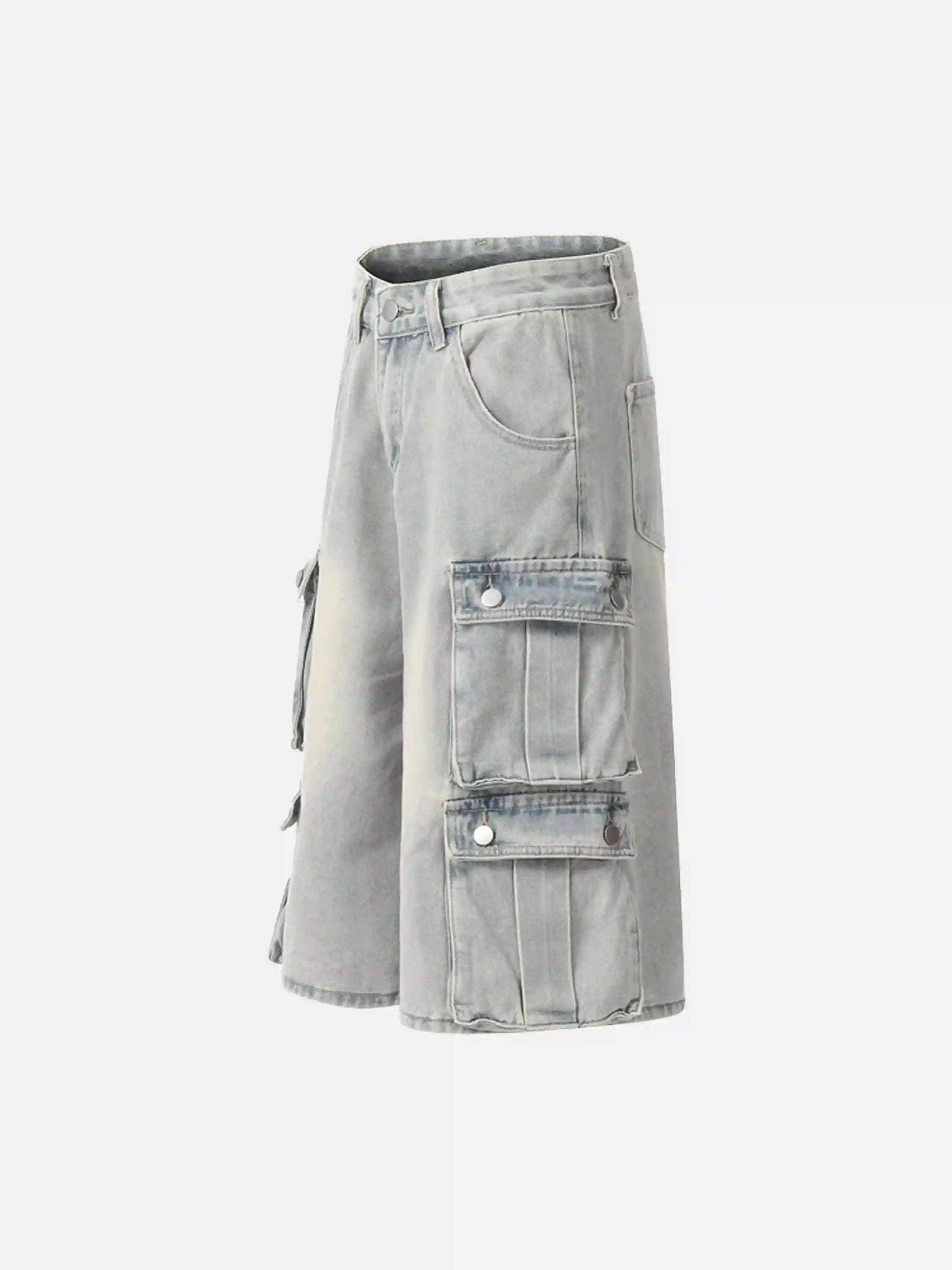 Disguisen Vintage Washed Loose Wide-Leg Denim Jorts