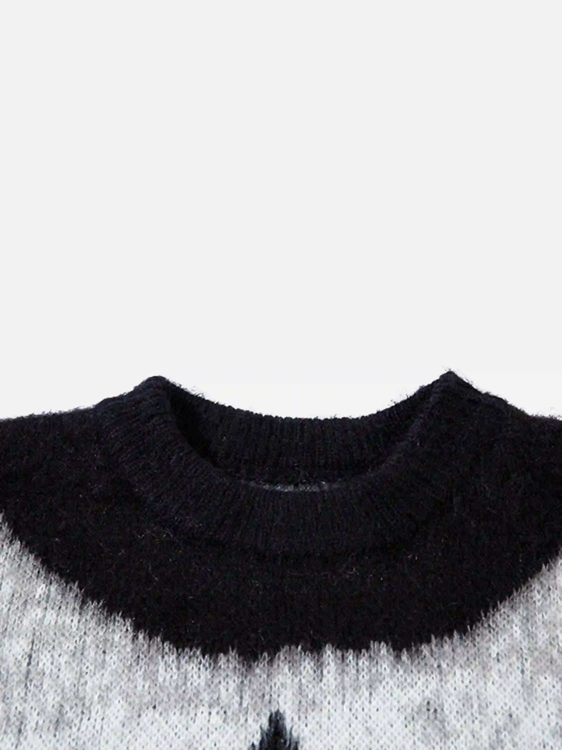 Disguisen Contrast Color Cross Sweater