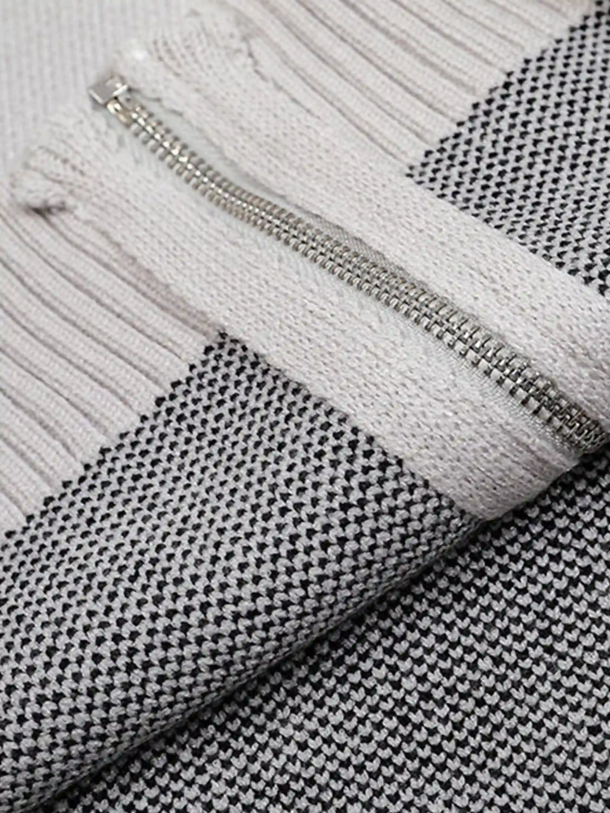 Disguisen Stand Collar Racing Zip-up Cardigan