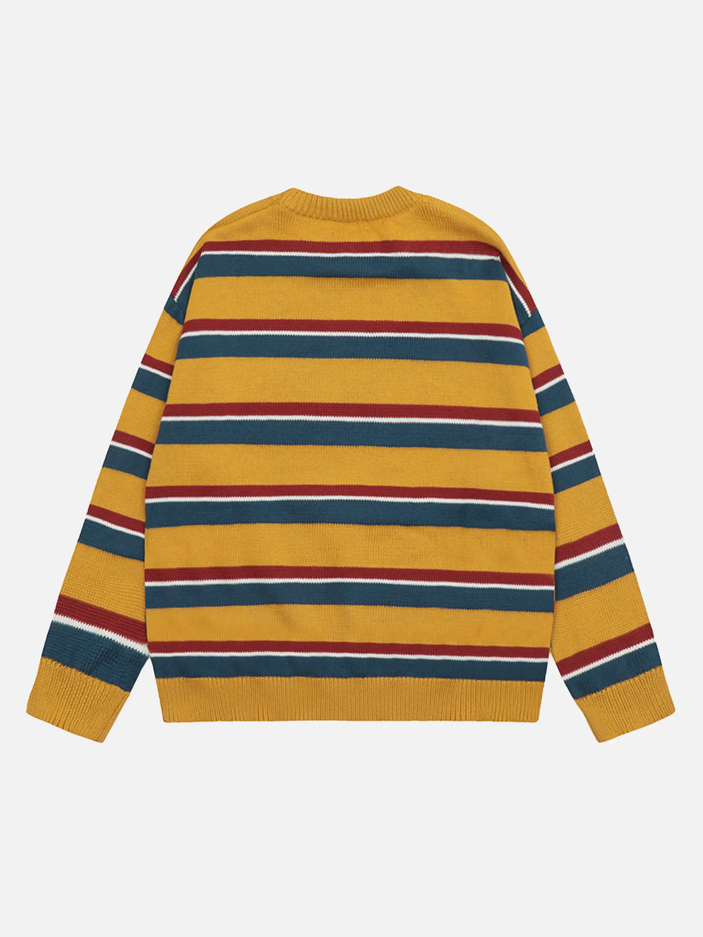 Vintage Embroidered Striped Sweater