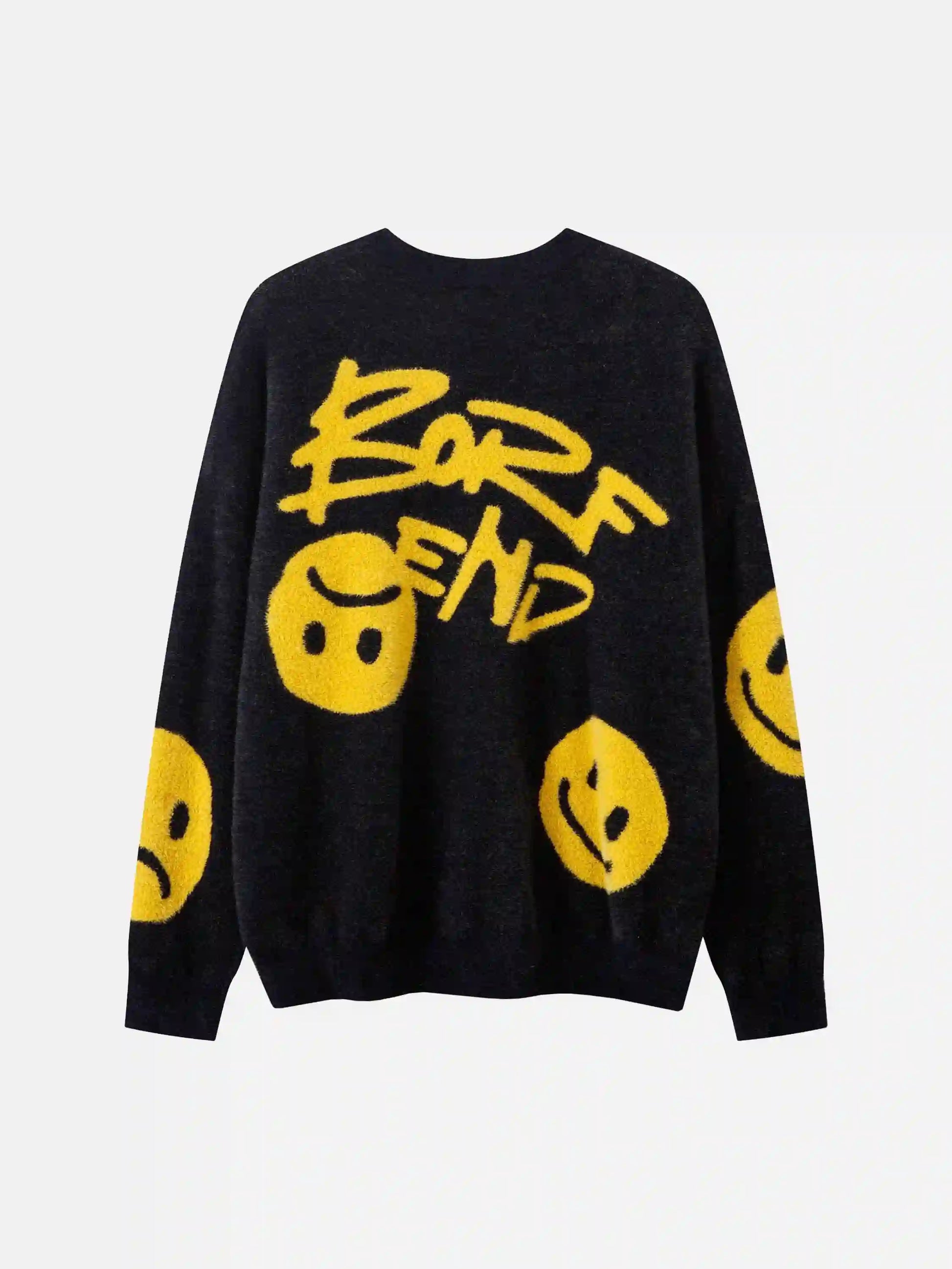 Disguisen Vintage Contrasting Smiley Face Sweater