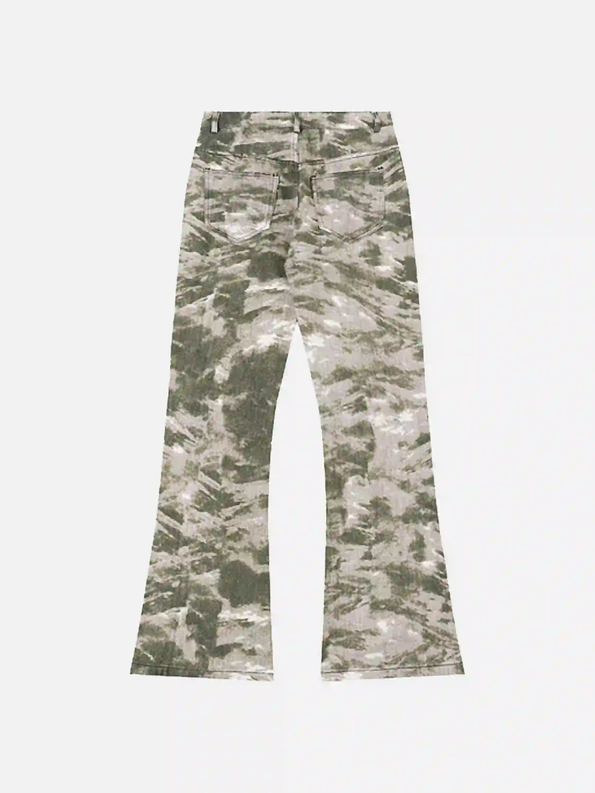 Disguisen American Retro Flared Camouflage Pants