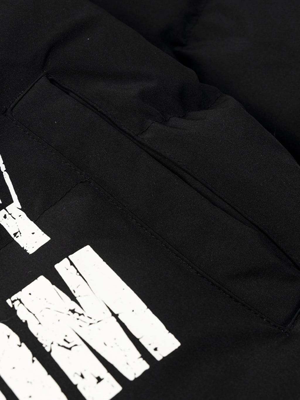 Vintage Mottled Lettering Hooded Jacket