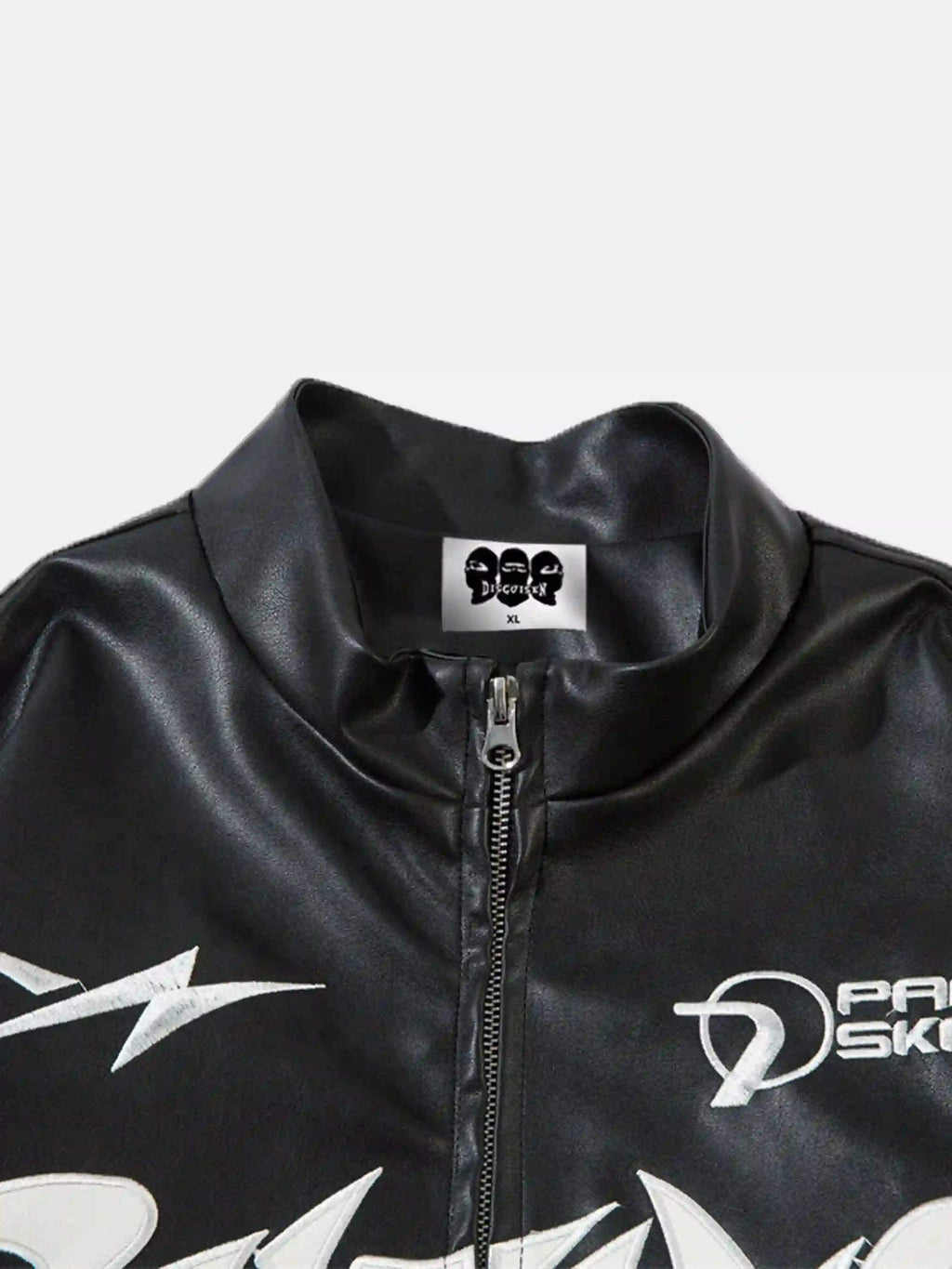 Disguisen Gothic Alphabet Patch Racing Collar Jacket