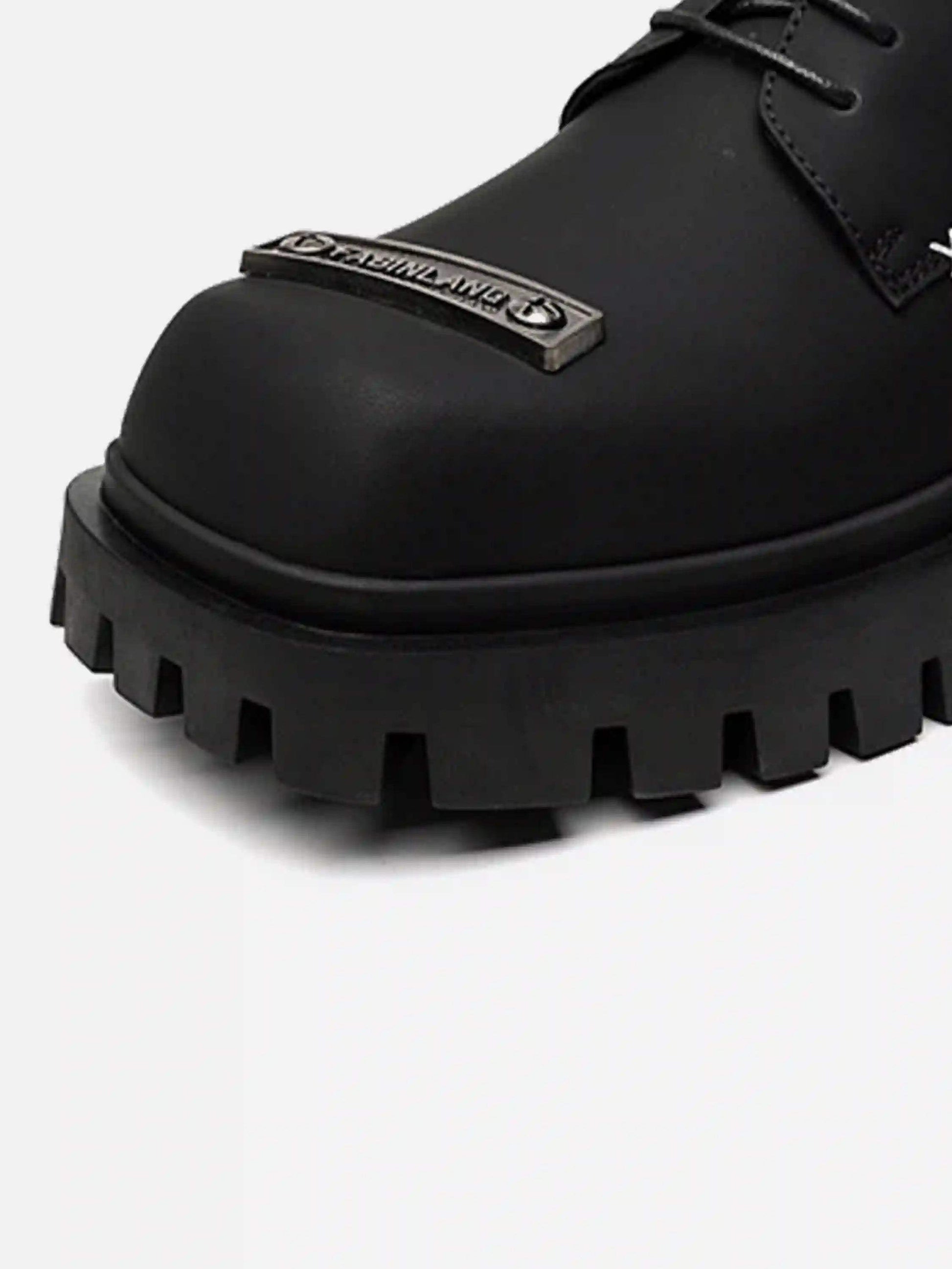 Disguisen Thick-Soled Punk Leather Derby Shoes