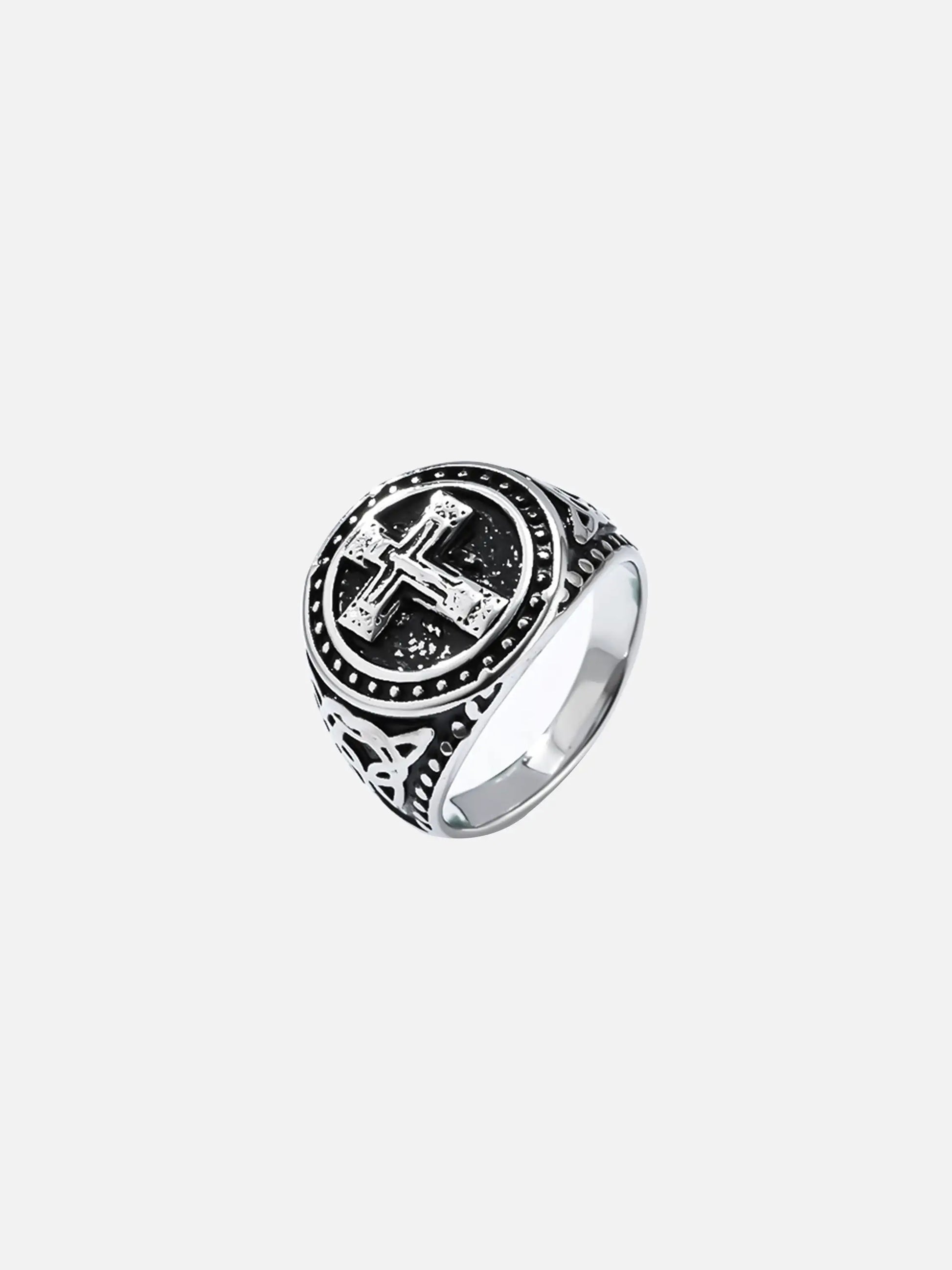 Vintage Dark Cross Ring