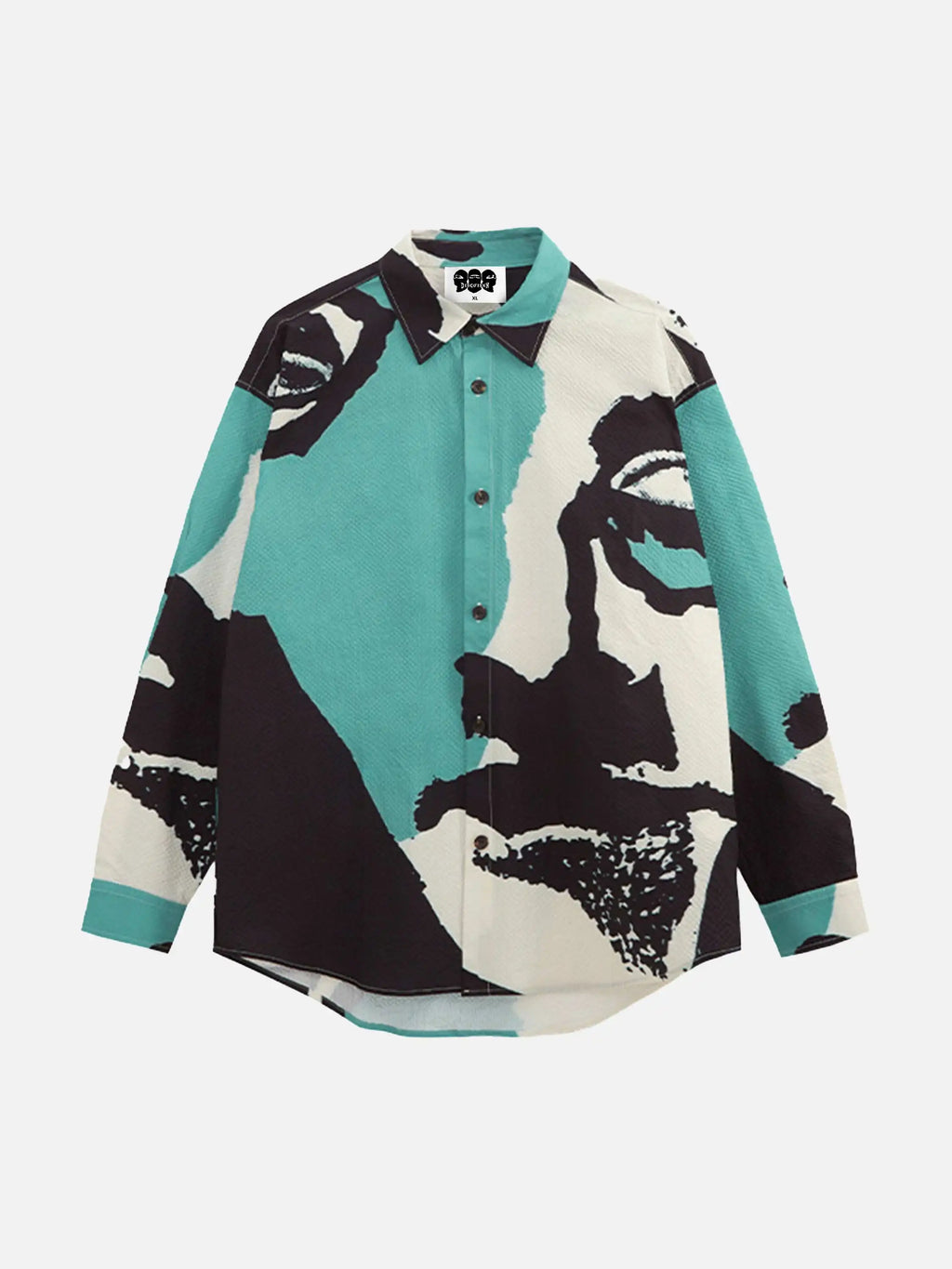 Disguisen American Graffiti Abstract Portrait Seersucker Shirt