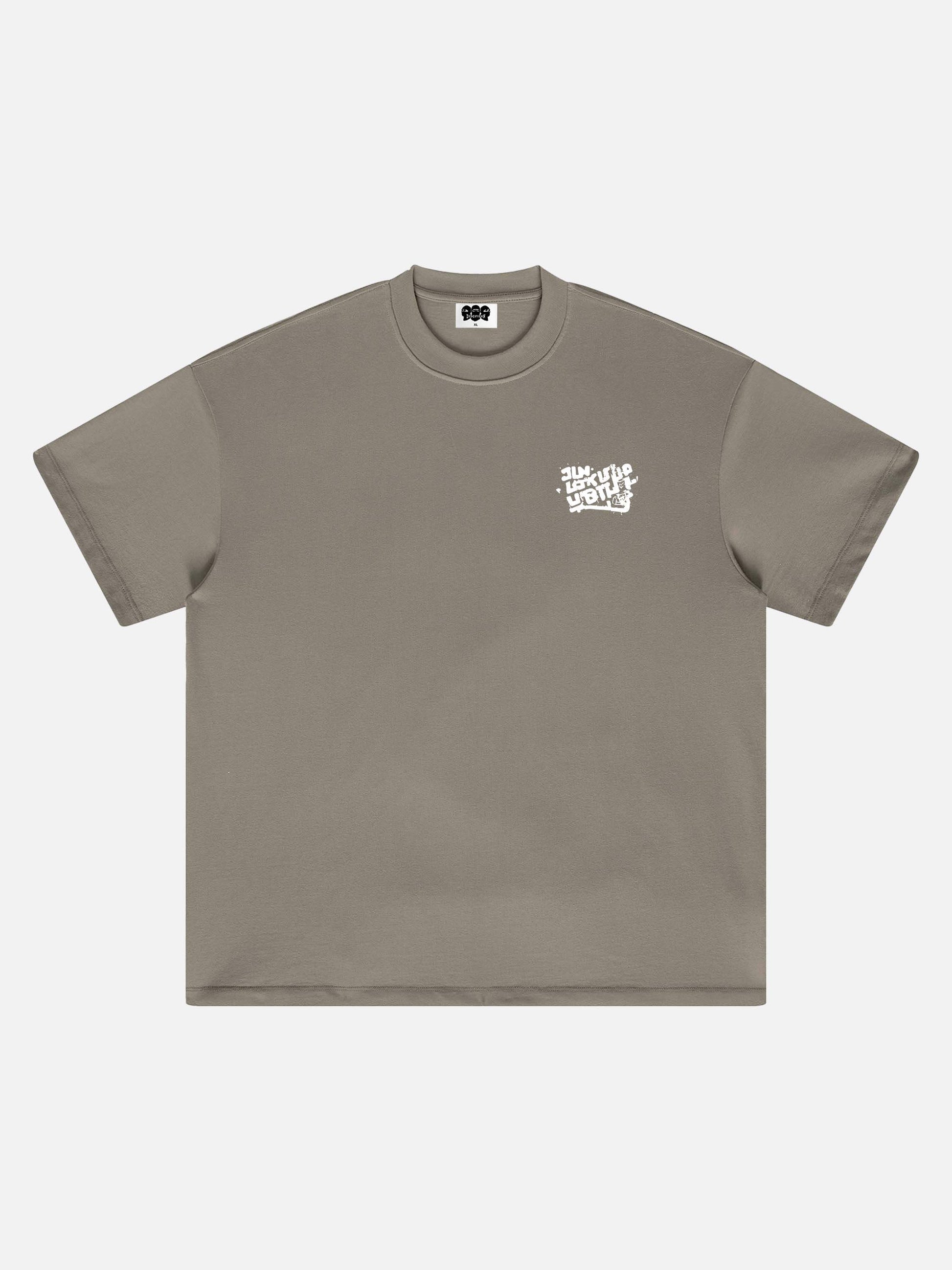 Disguisen Graffiti Cartoon Cotton T-Shirt