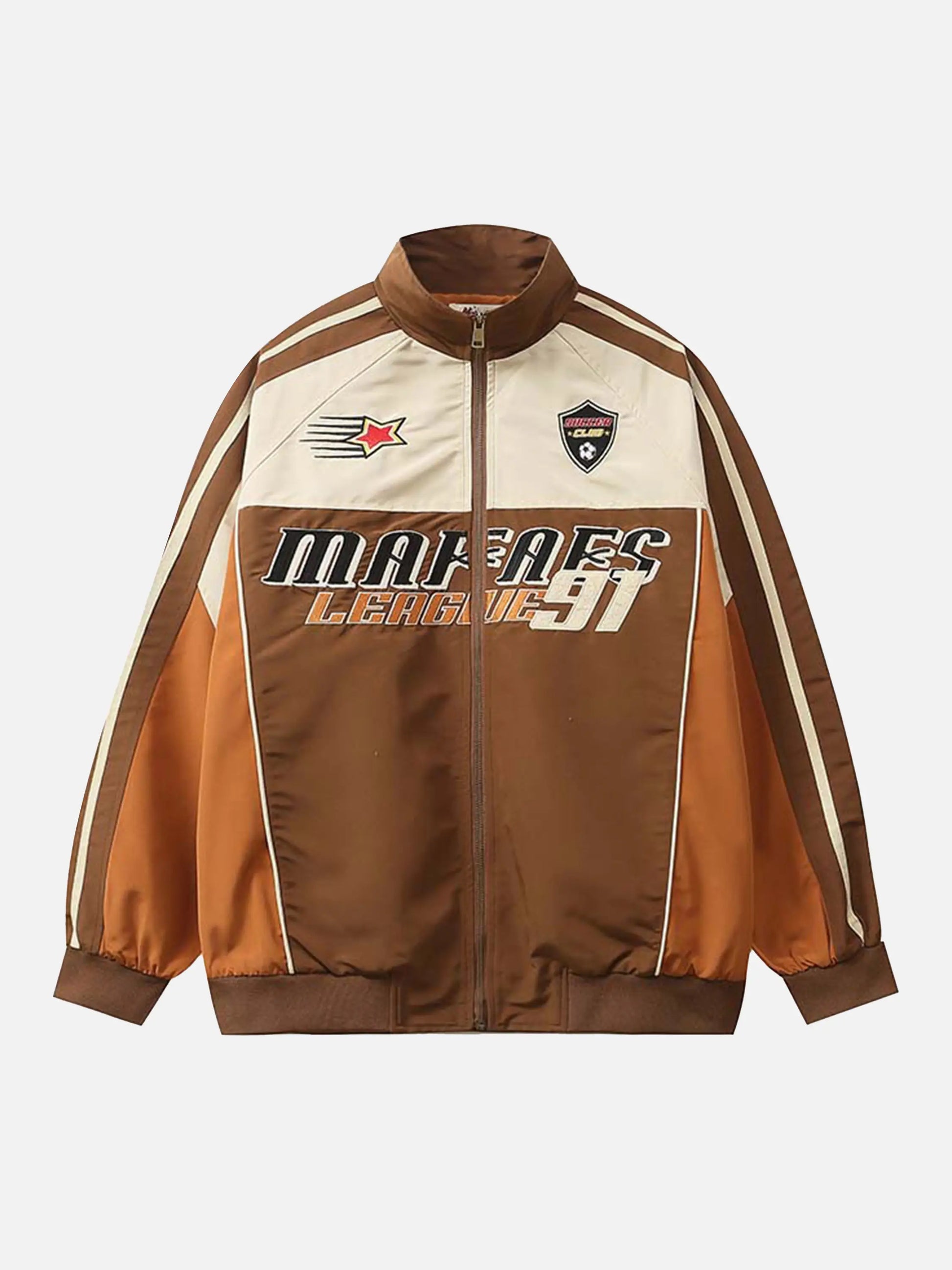 Racing Embroidered Patchwork Jacket