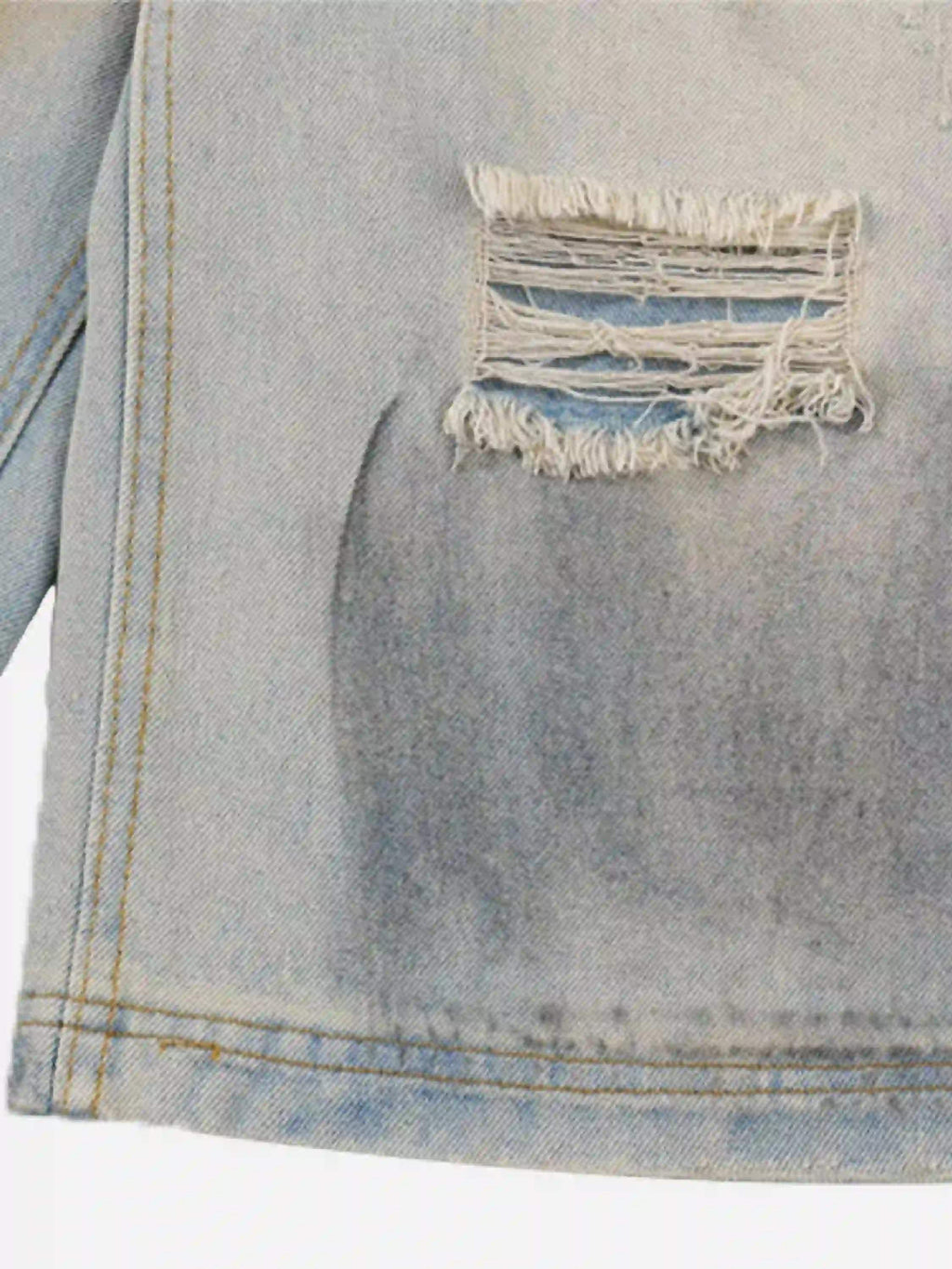 Disguisen High Street Yellow Mud Dyed Denim Shorts
