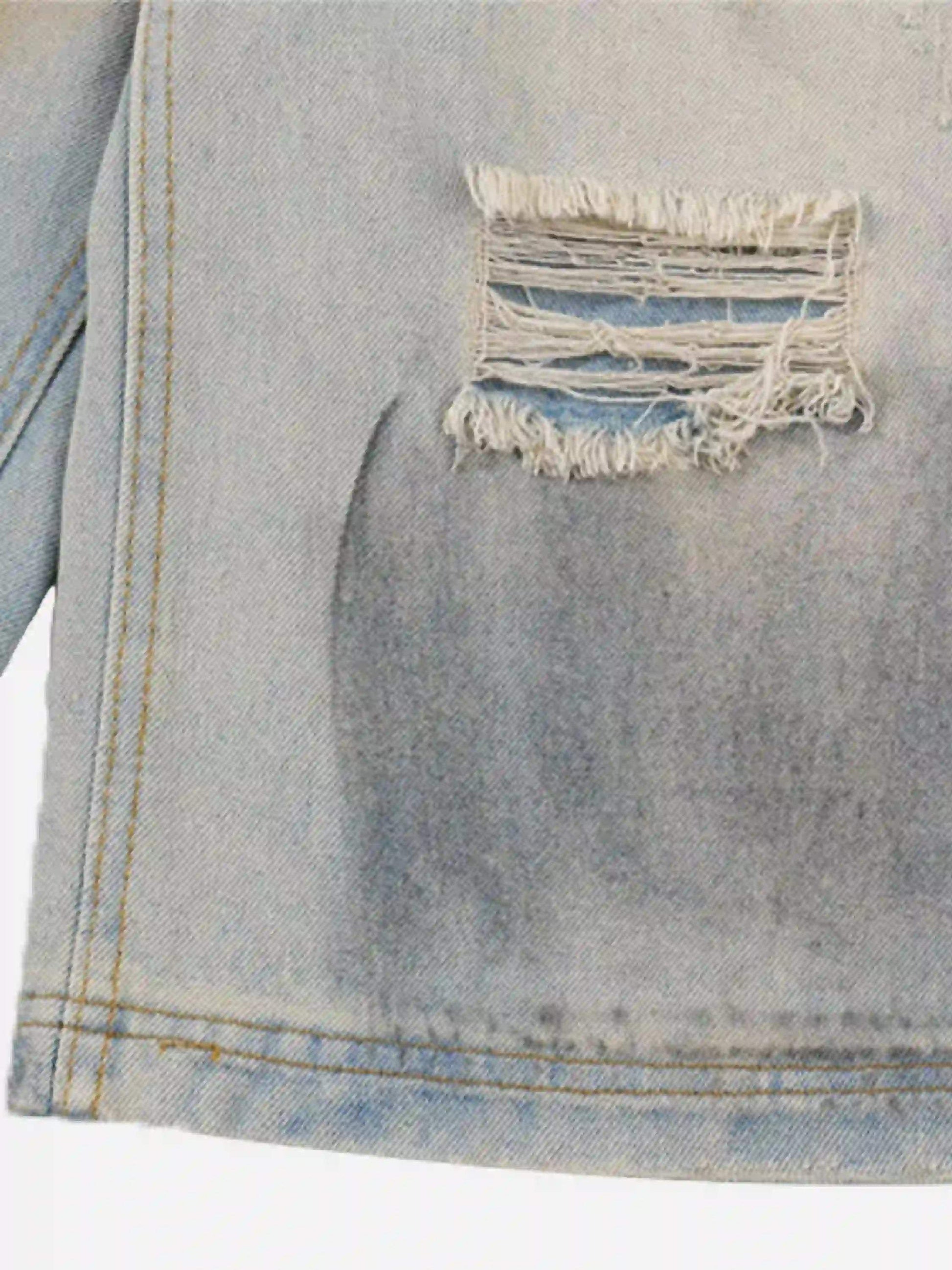 Disguisen High Street Yellow Mud Dyed Denim Shorts