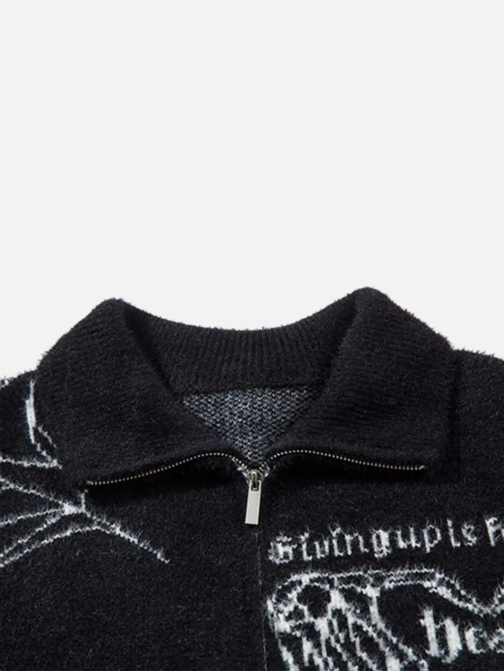 Cross Heart Butterfly Jacquard Cardigan