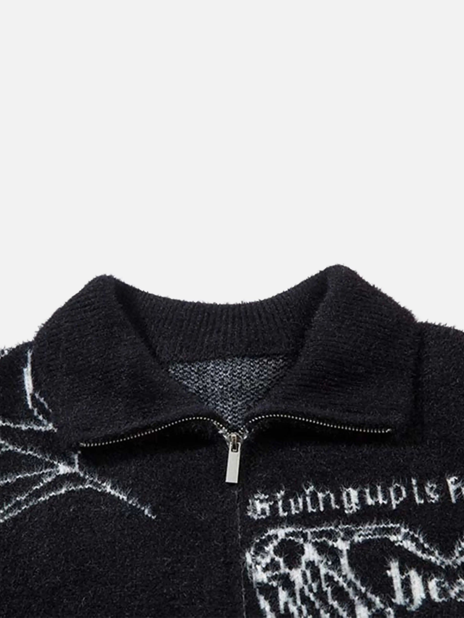 Cross Heart Butterfly Jacquard Cardigan