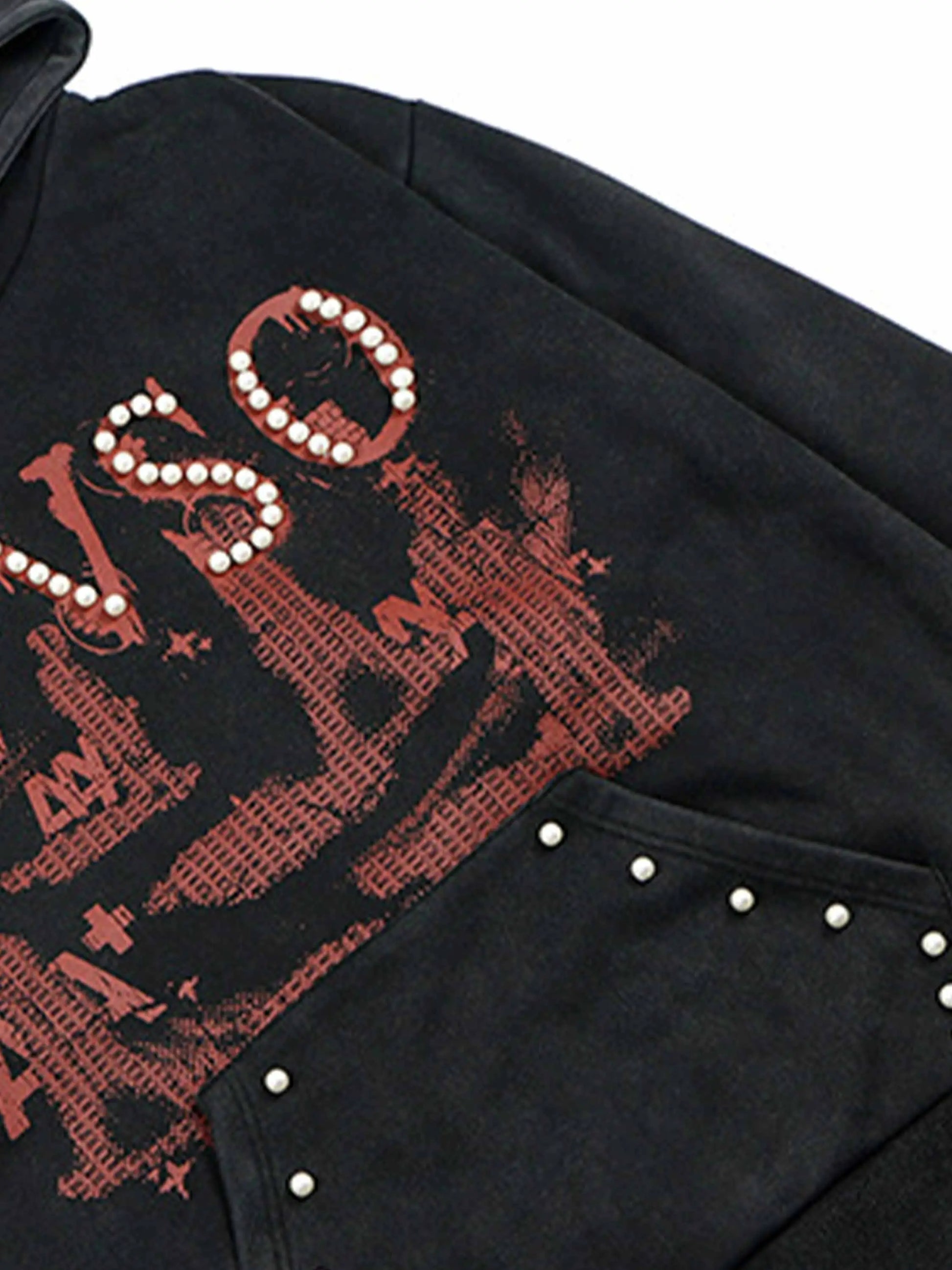 Disguisen Vintage Distressed Pearls Hoodie