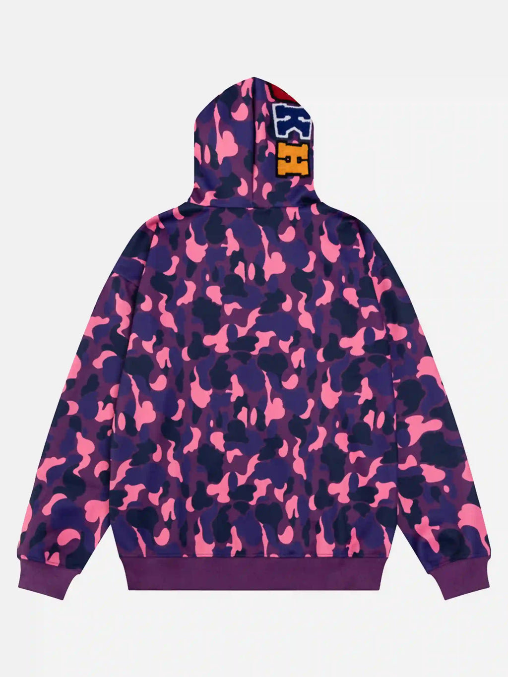 Camouflage Double Cap Design Hoodie