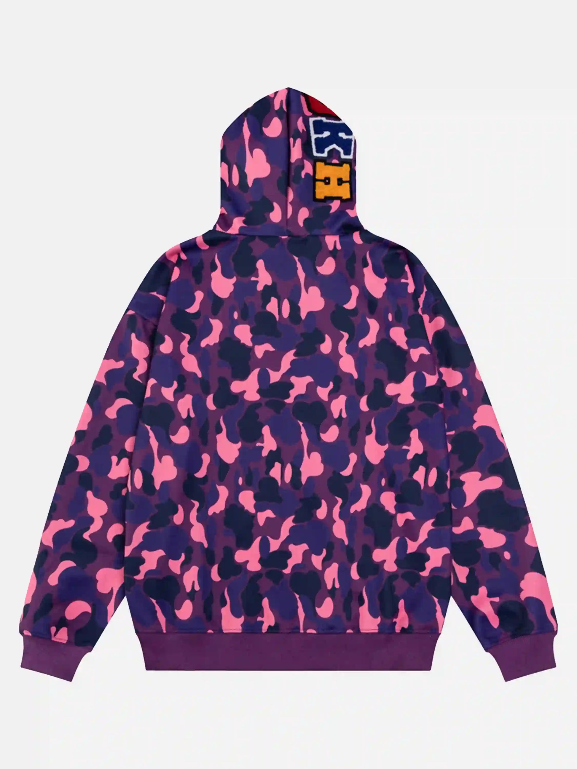 Camouflage Double Cap Design Hoodie