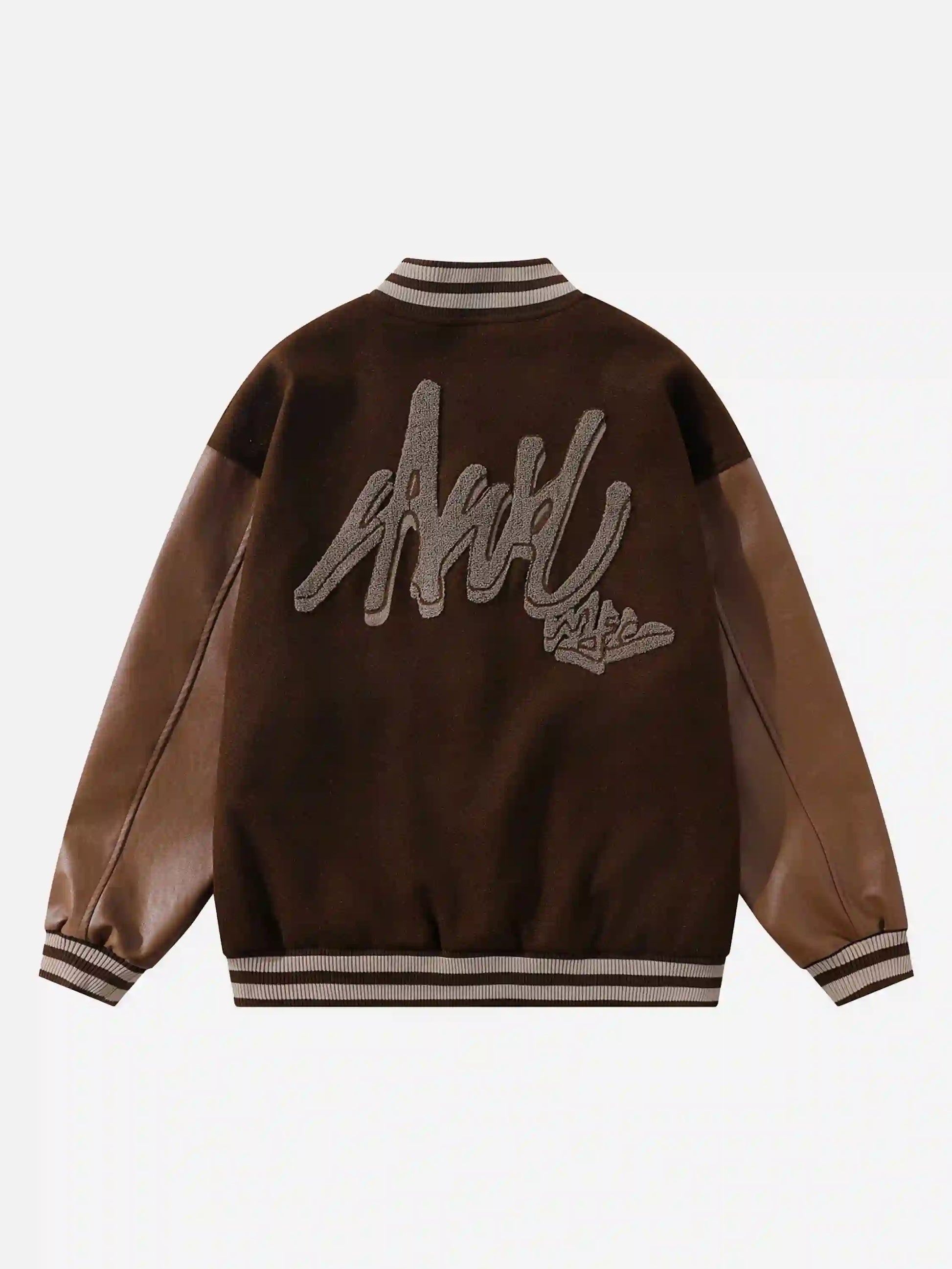 Disguisen Flocking Embroidery Baseball Jacket