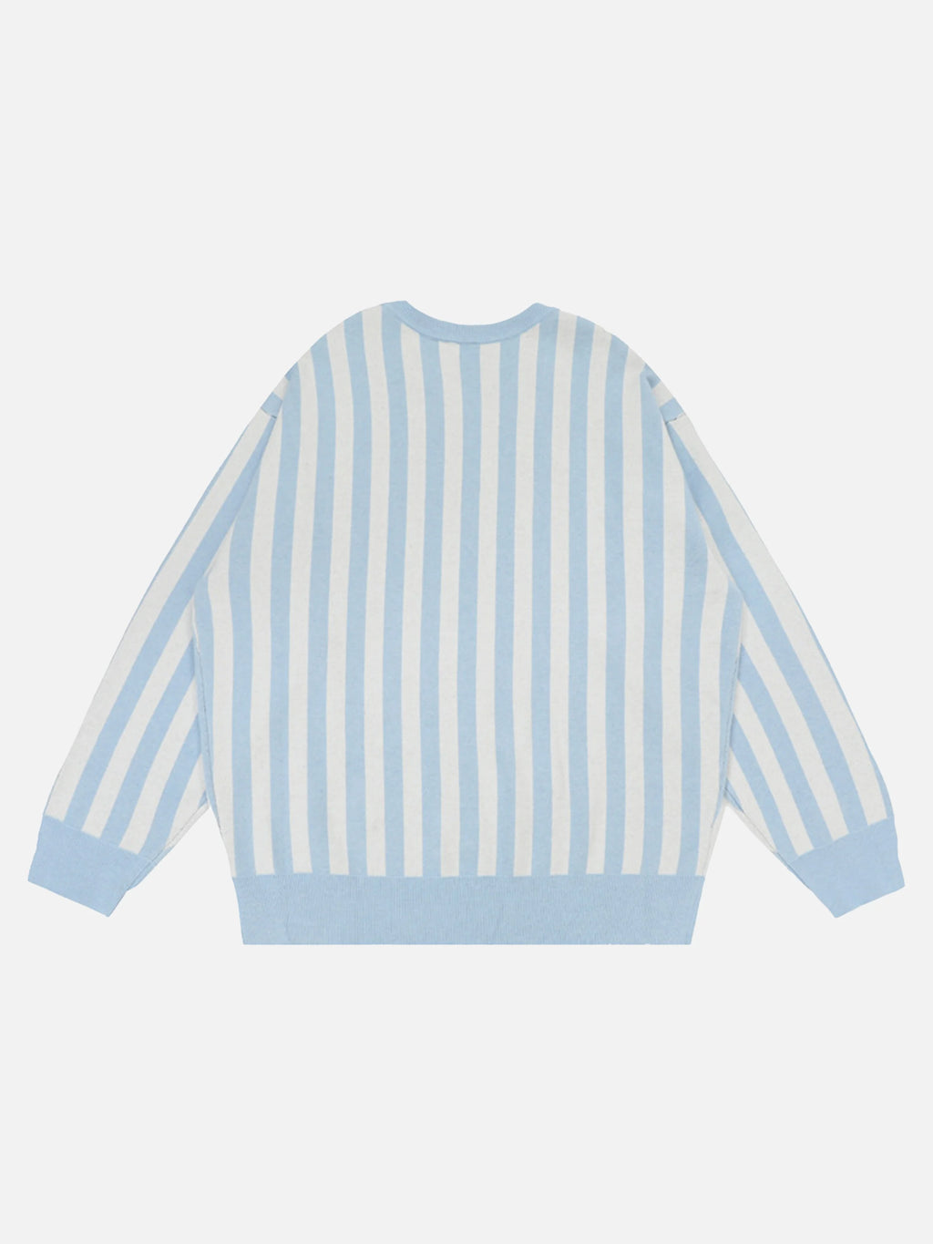 Vintage Vertical Striped Preppy V-Neck Sweater