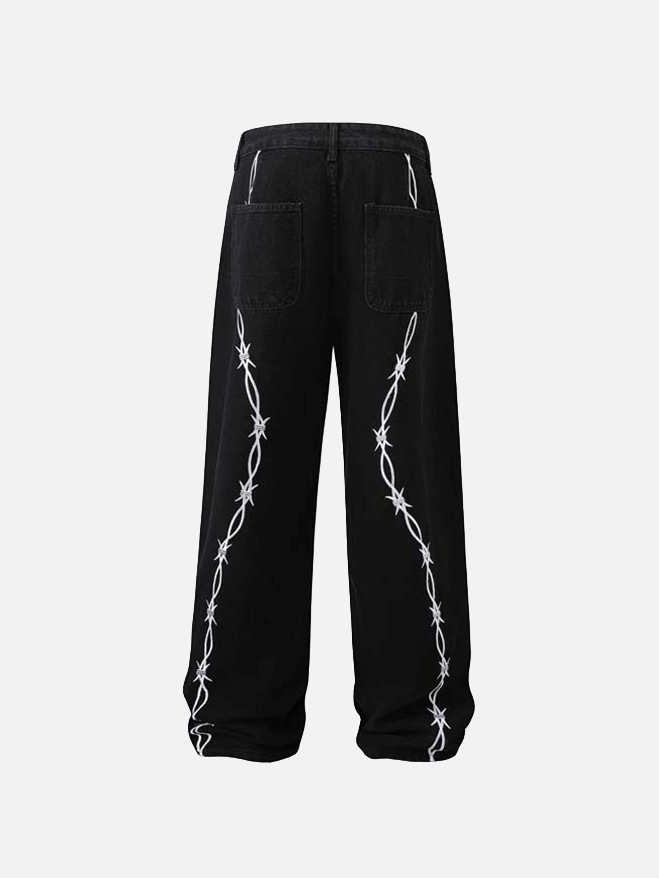 Thorn Chain Embroidered Jeans