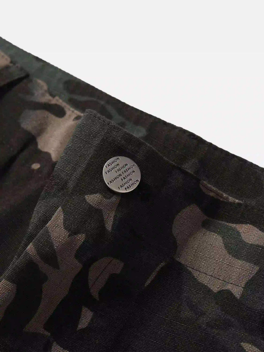 Disguisen Street Dark Camouflage Zipper Cargo Pants