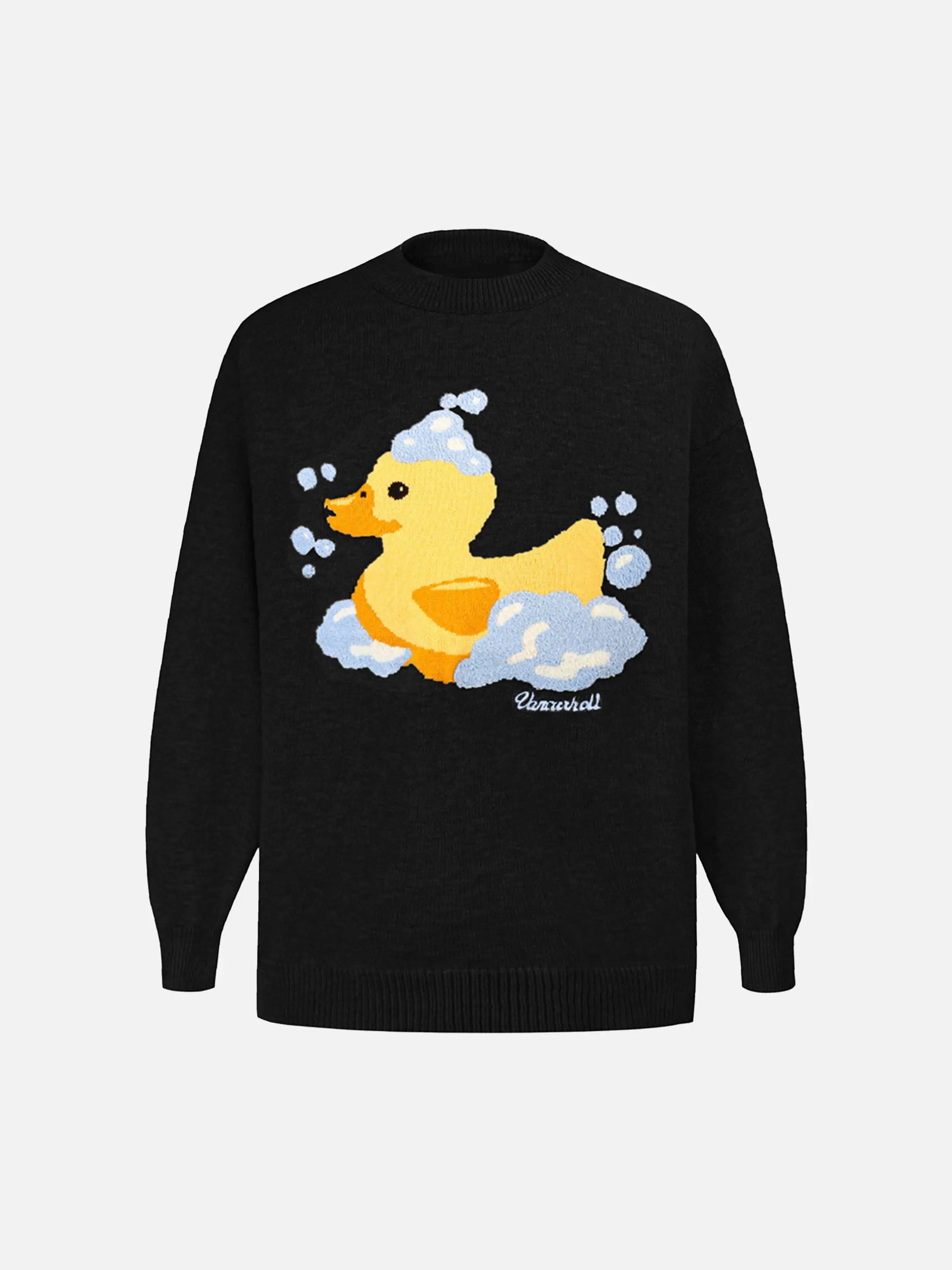 Jacquard Bathing Duck Crewneck Sweater