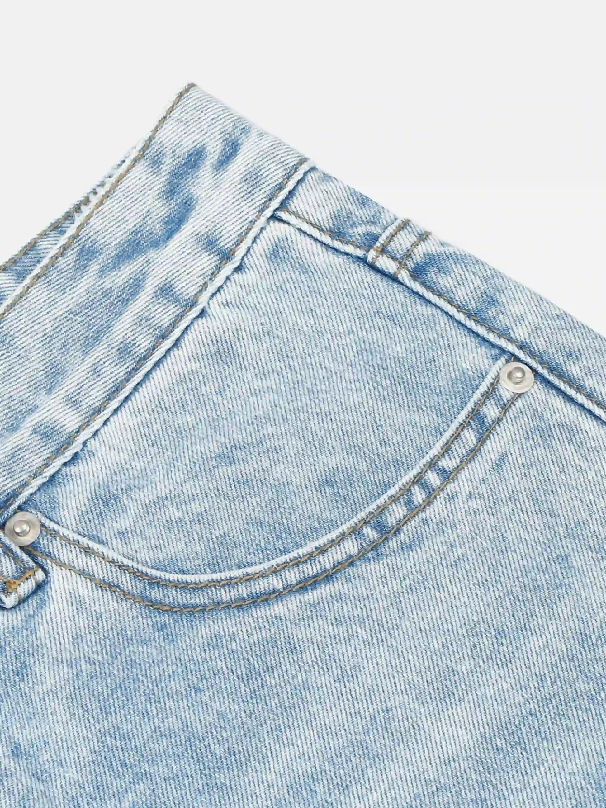 Vintage Classic Washed Light Blue Jeans