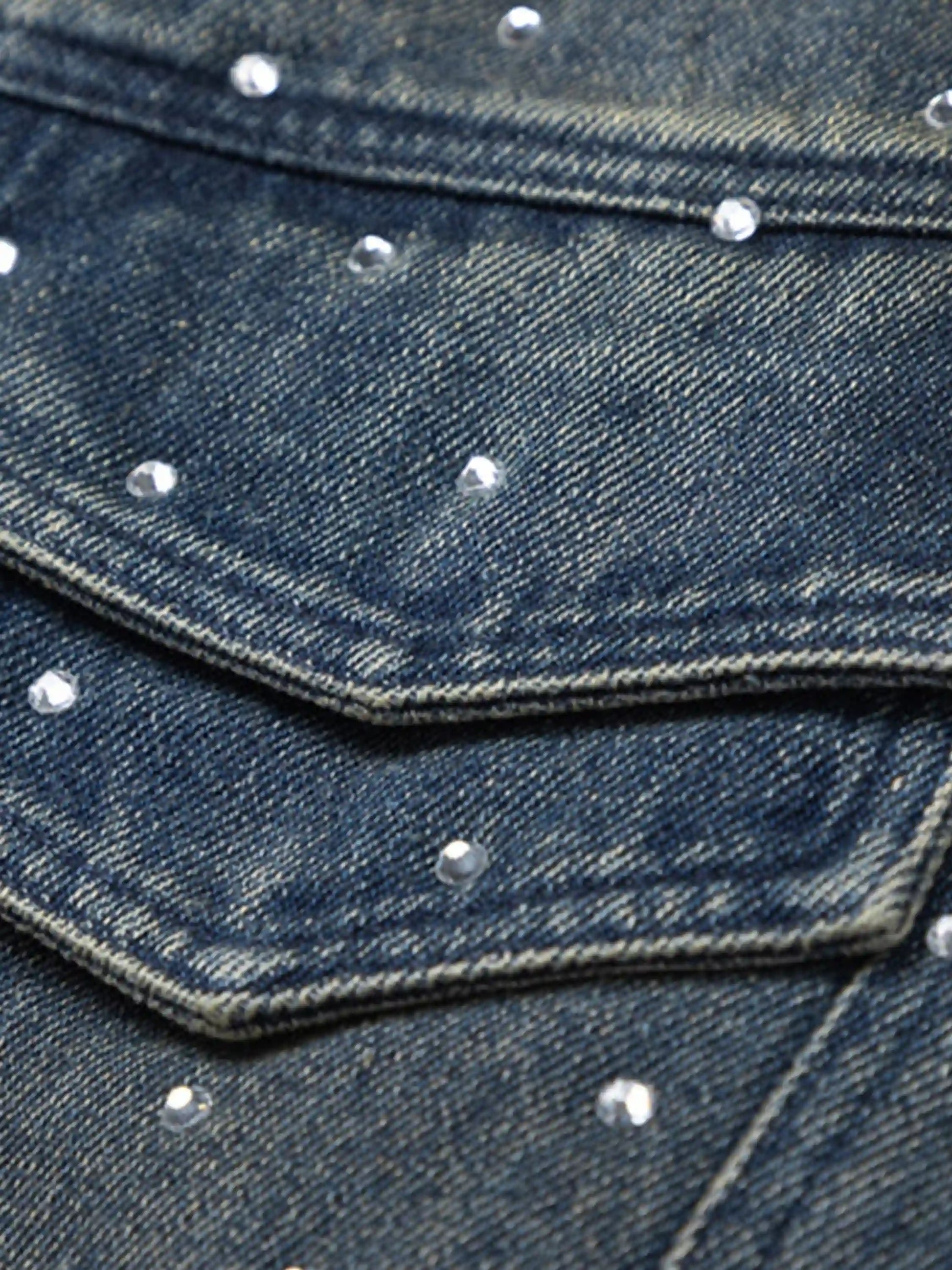 Vintage Diamond Denim Jacket