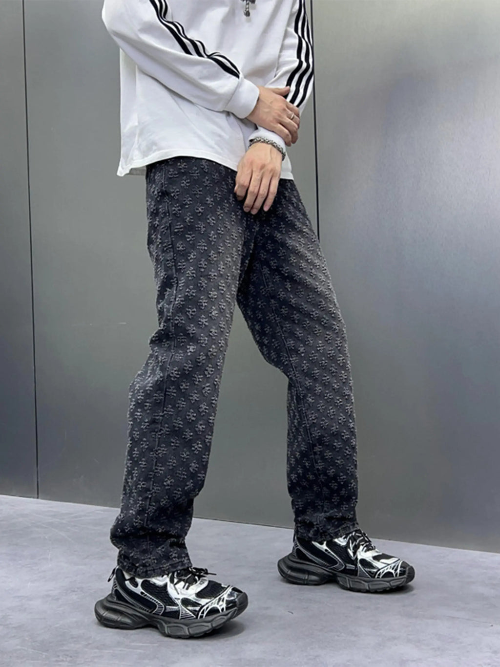 Disguisen American Retro Floral Personalized Jeans