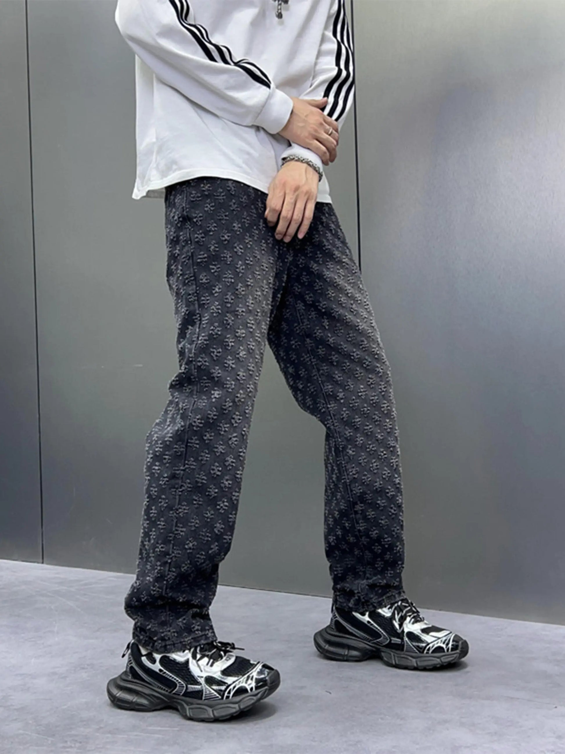 Disguisen American Retro Floral Personalized Jeans