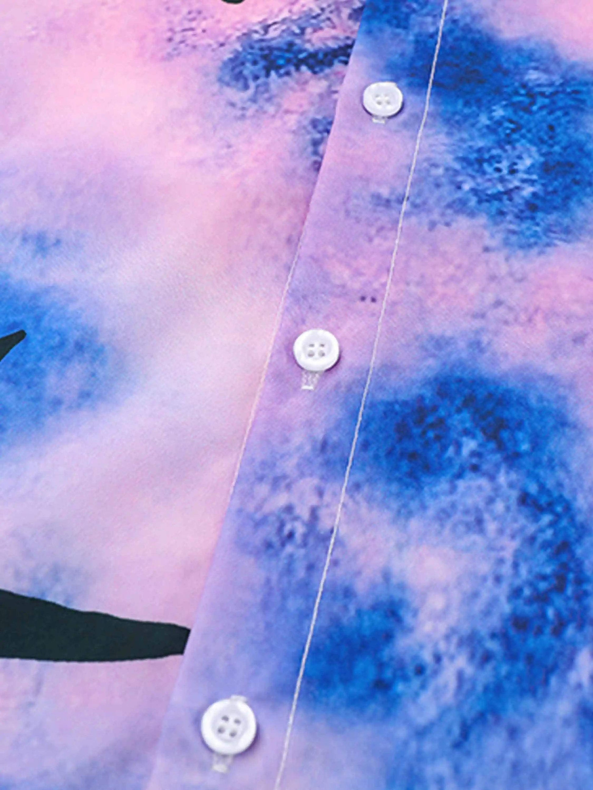 Disguisen Gradient Tie-Dye Short-Sleeved Hip-Hop Shirt