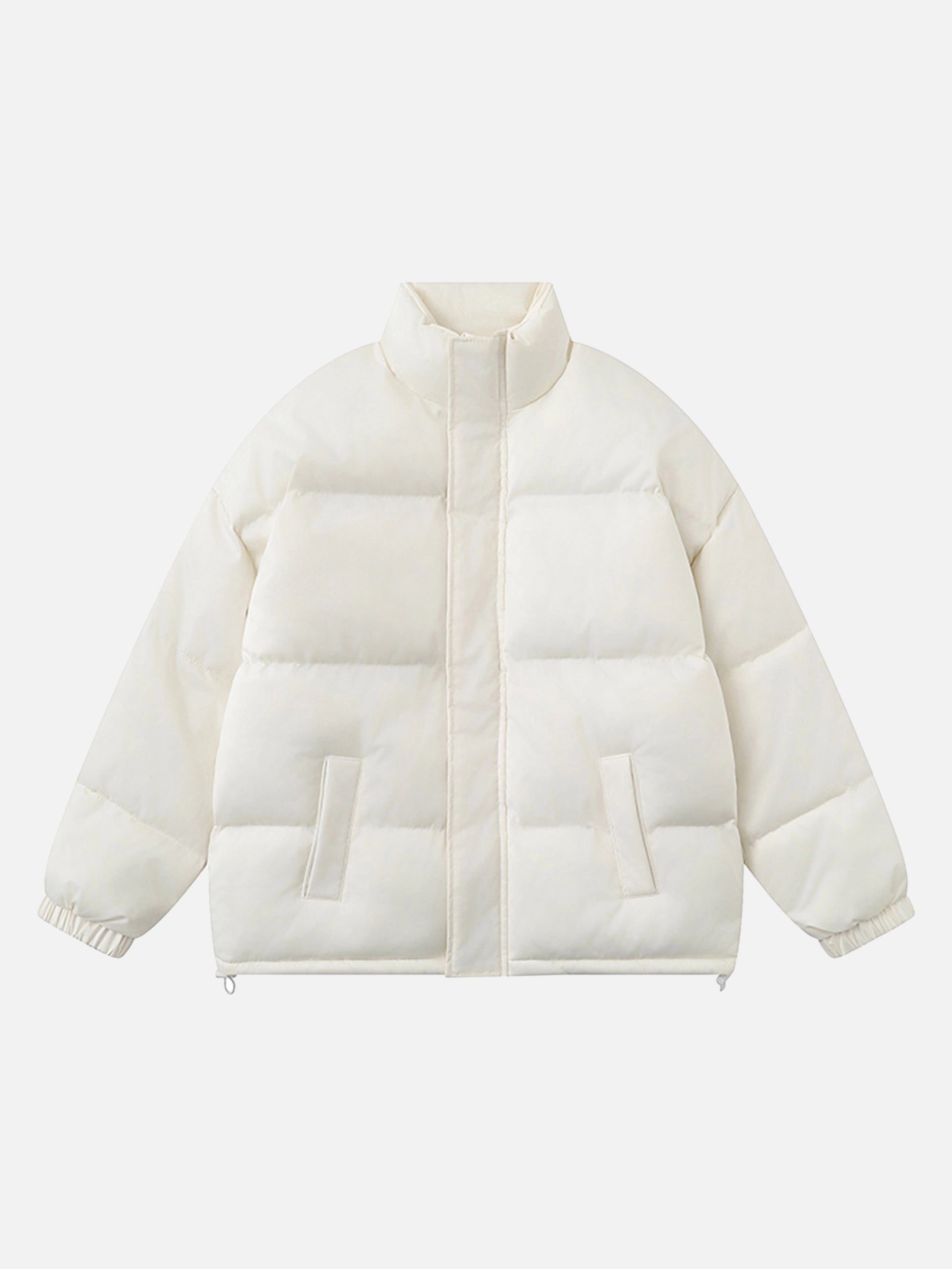 Solid Color Stand Collar Loose Coat