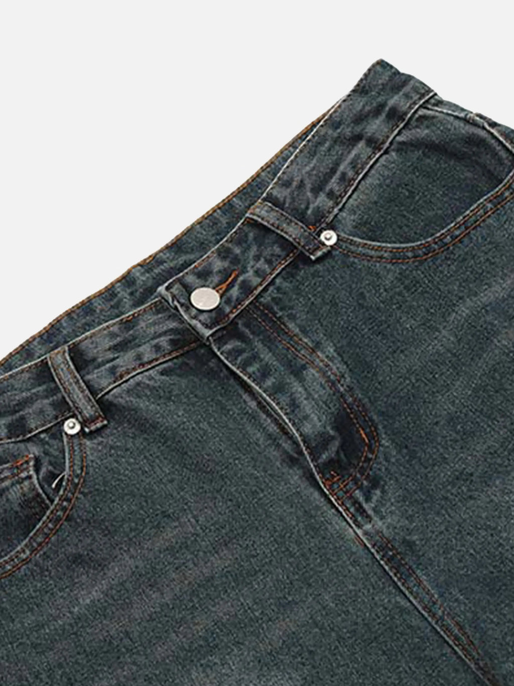 Vintage Washed Deconstructed Jeans