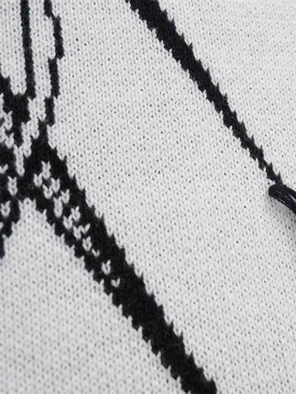 Disguisen Jacquard Thorns Tassel Sweater