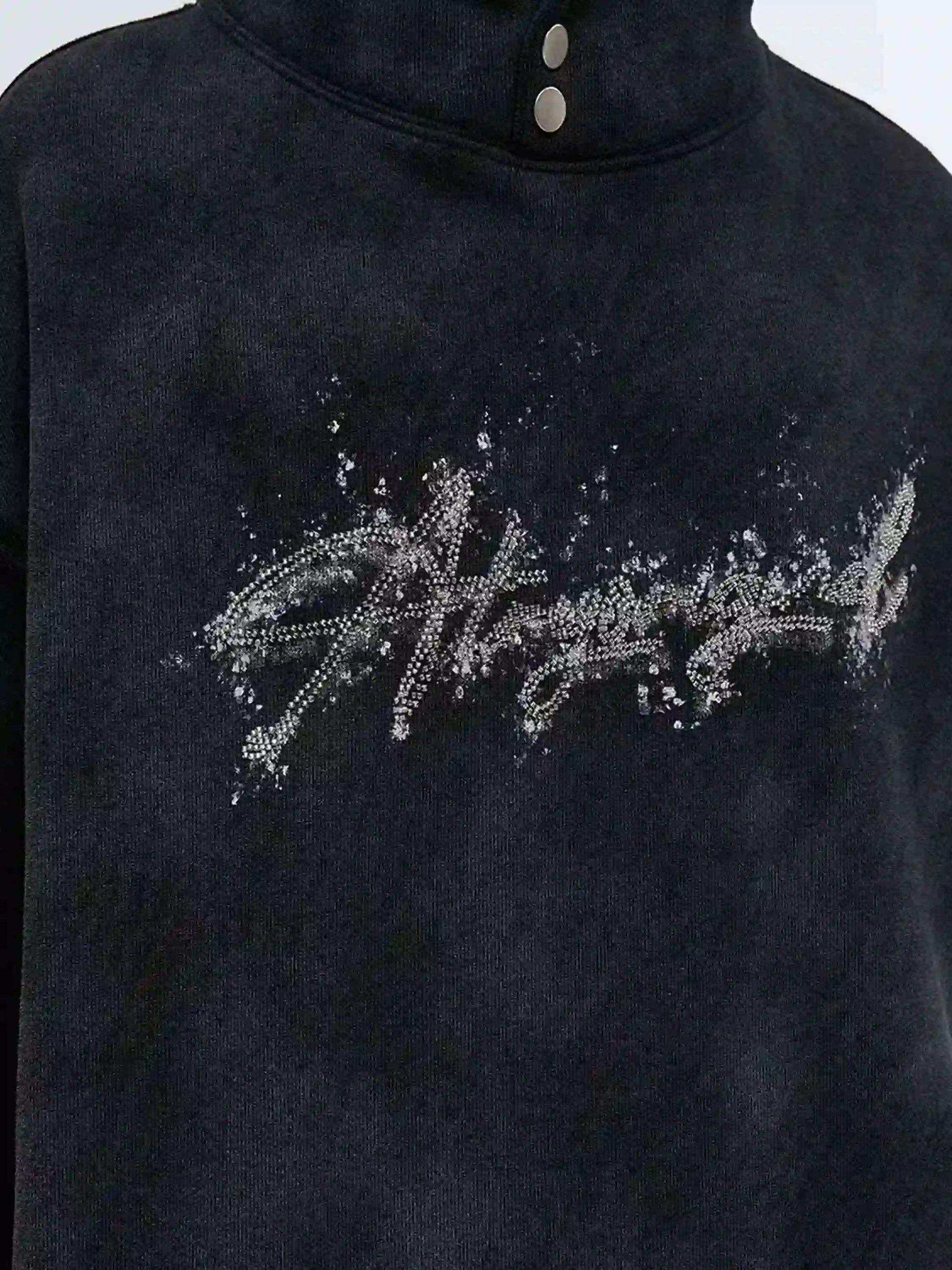 Disguisen American Style Hot Diamond Dirty Dyed Hoodie