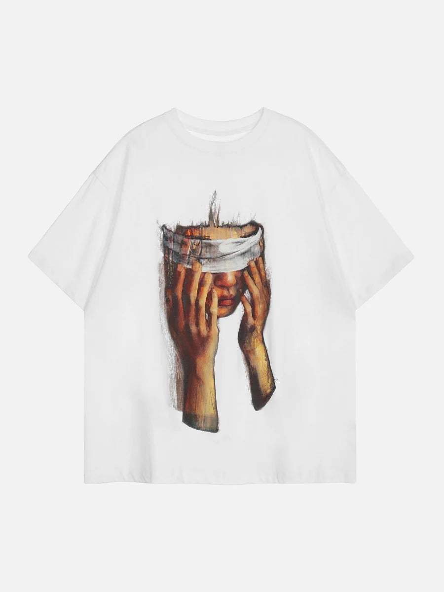 Disguisen American Trends Print T-Shirt-0908