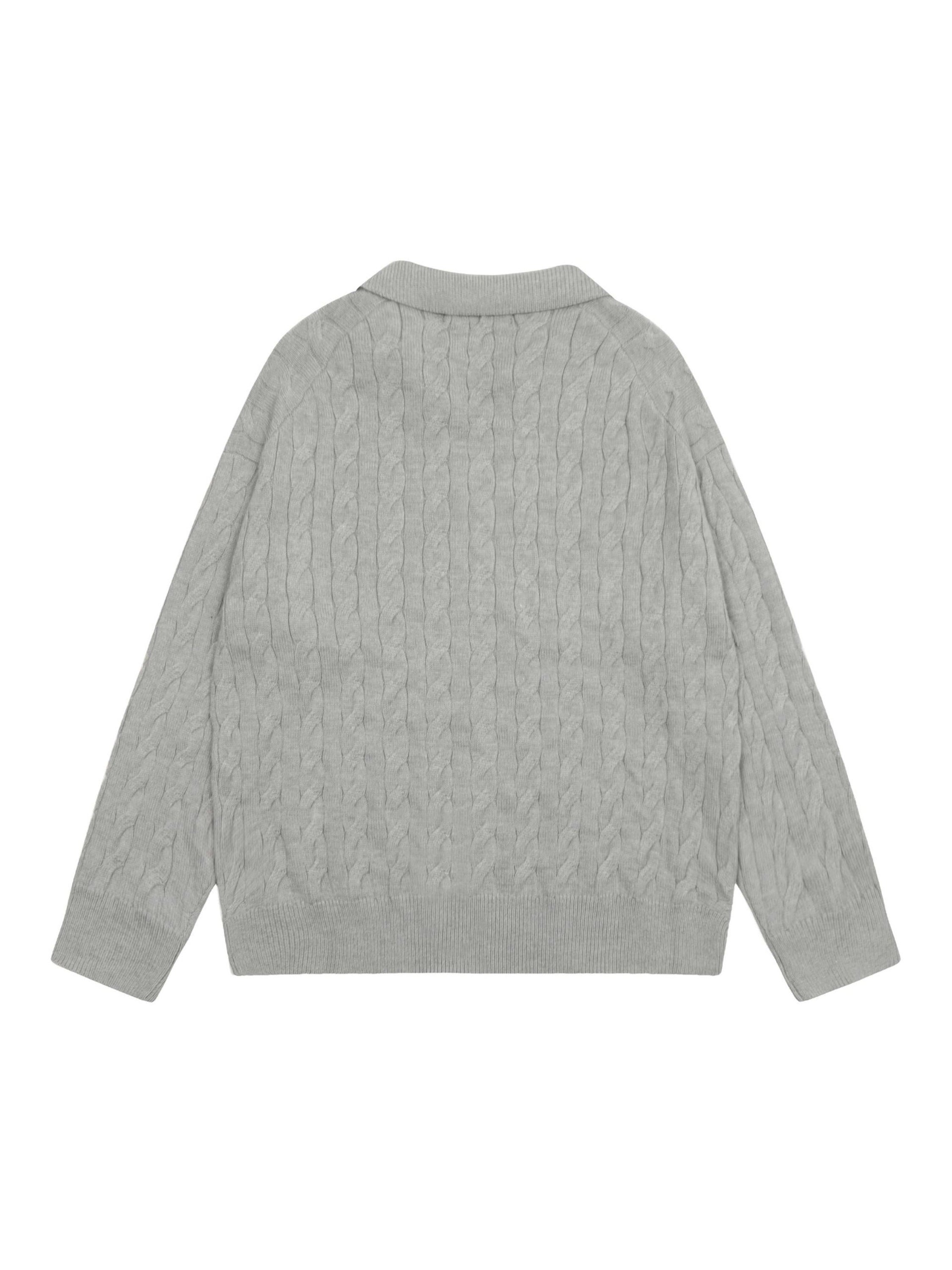 Vintage Letter Embroidery Academic Style Sweater