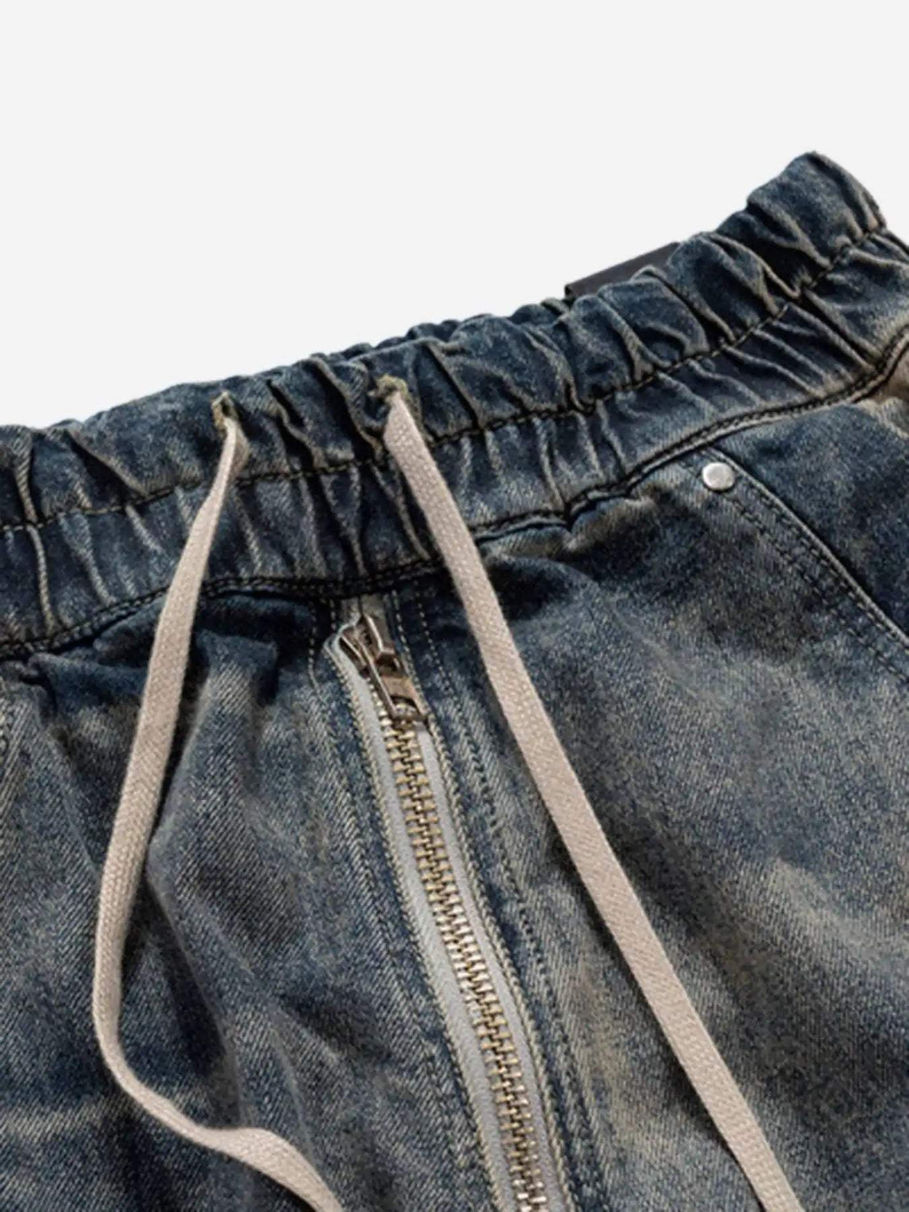 Disguisen Wide Leg Multi-Pocket Straight Leg Loose Jeans-4433