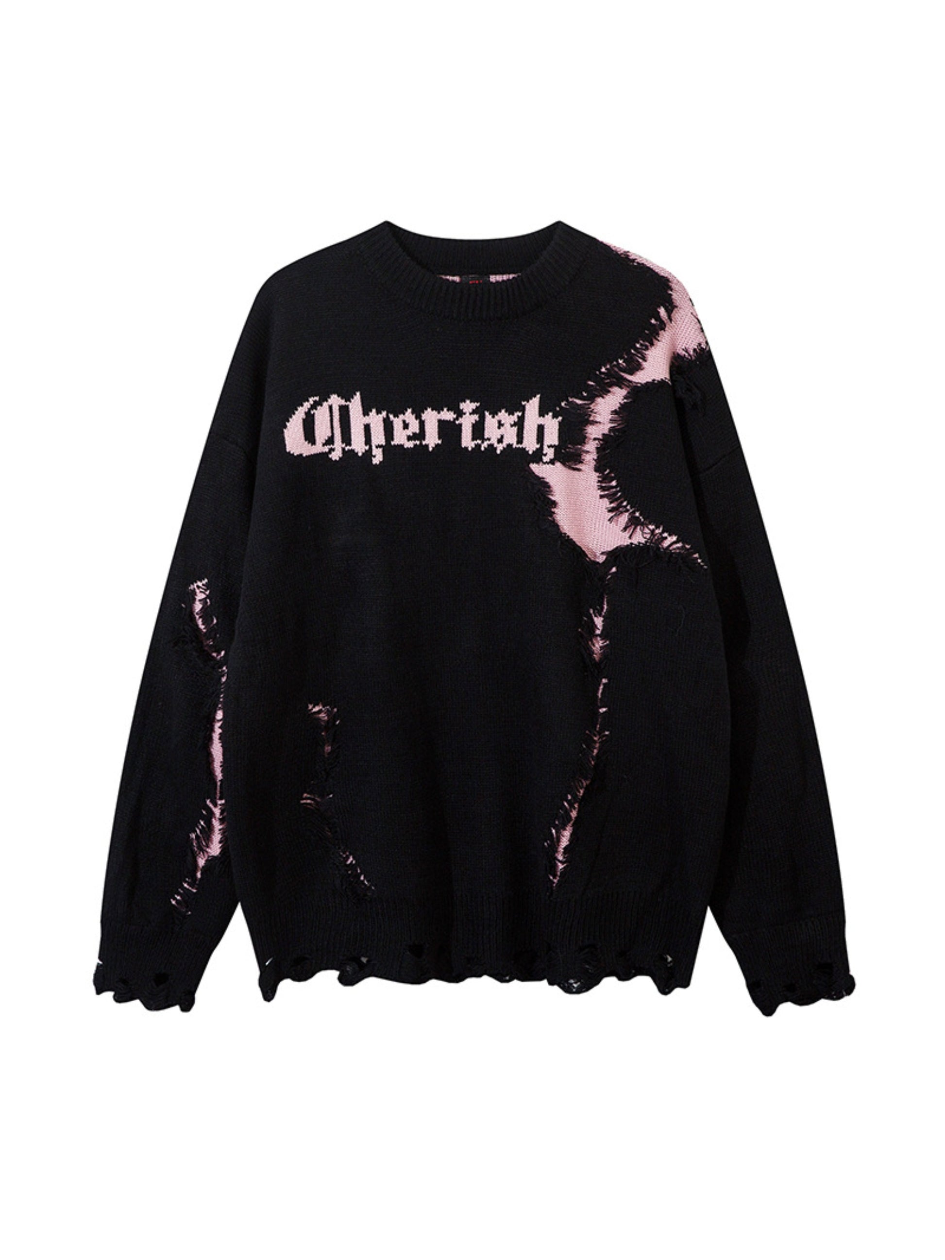 High Street Irregular Color-blocking Patchwork Sweater