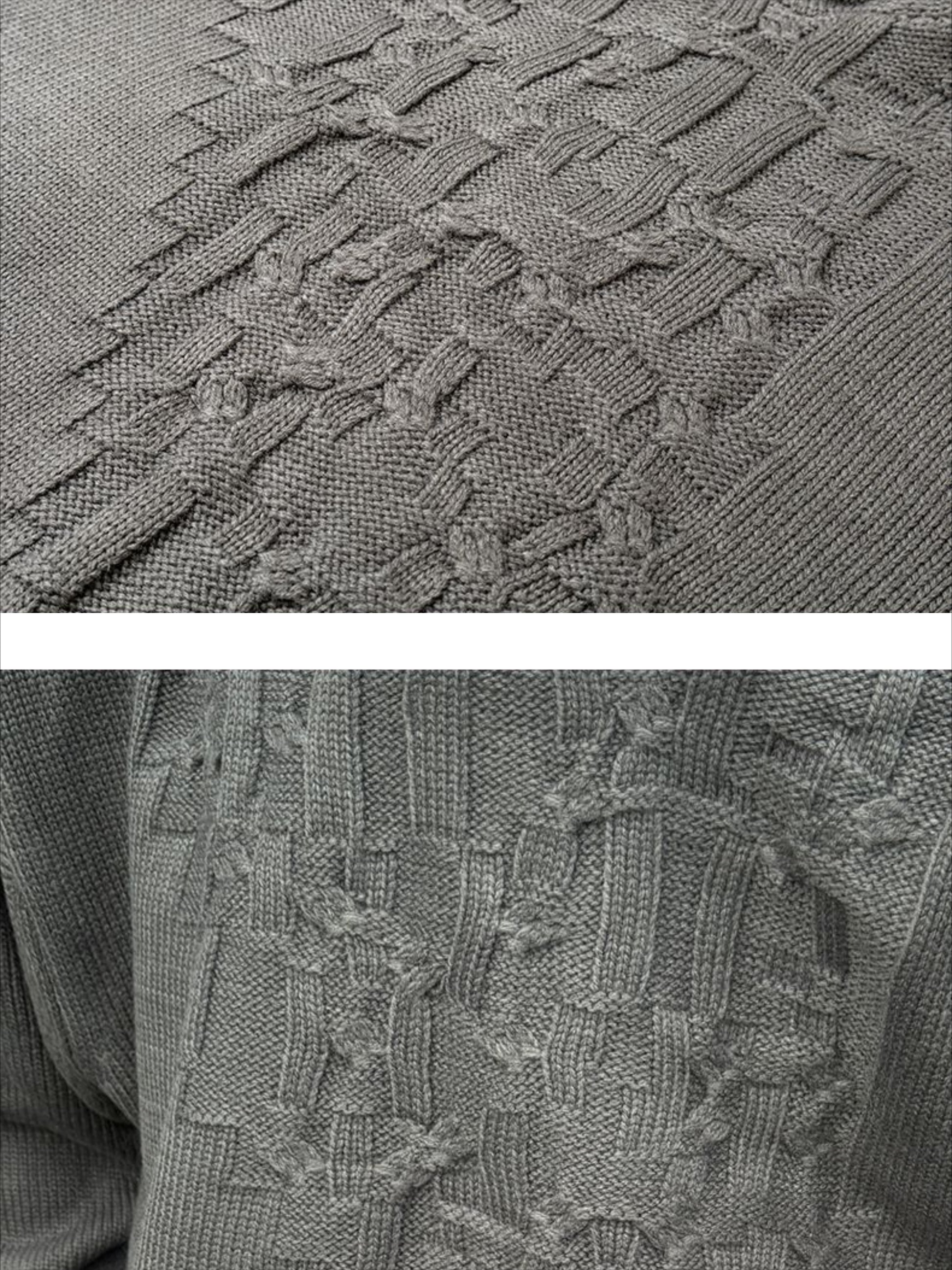 Vintage Asymmetric Woven Knit Hoodie