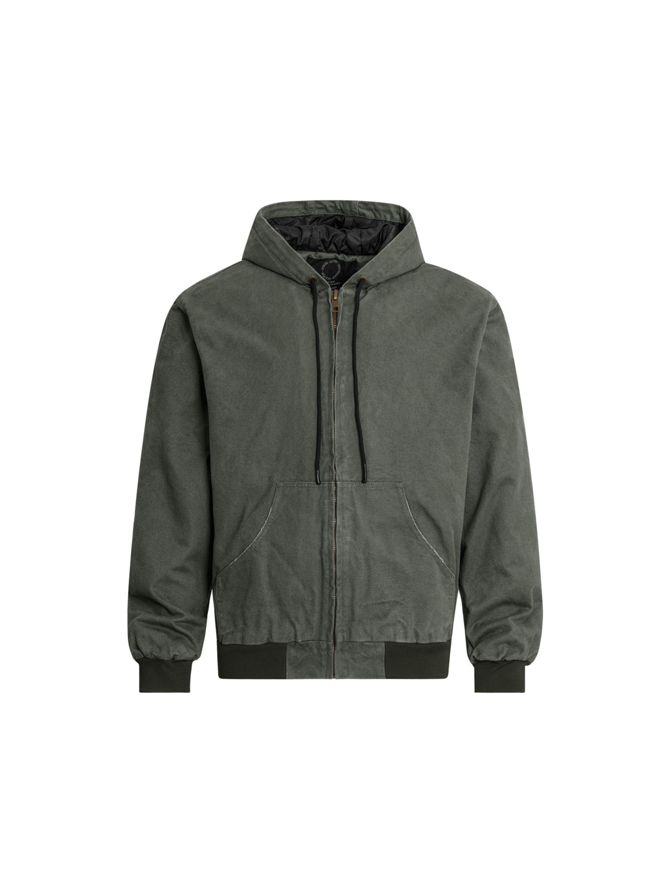 Washed Distressed Quilted Jacket