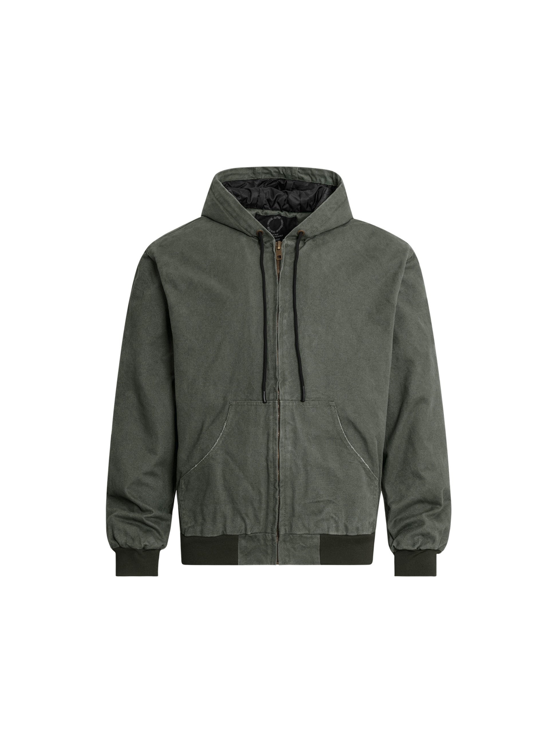 Washed Distressed Quilted Jacket