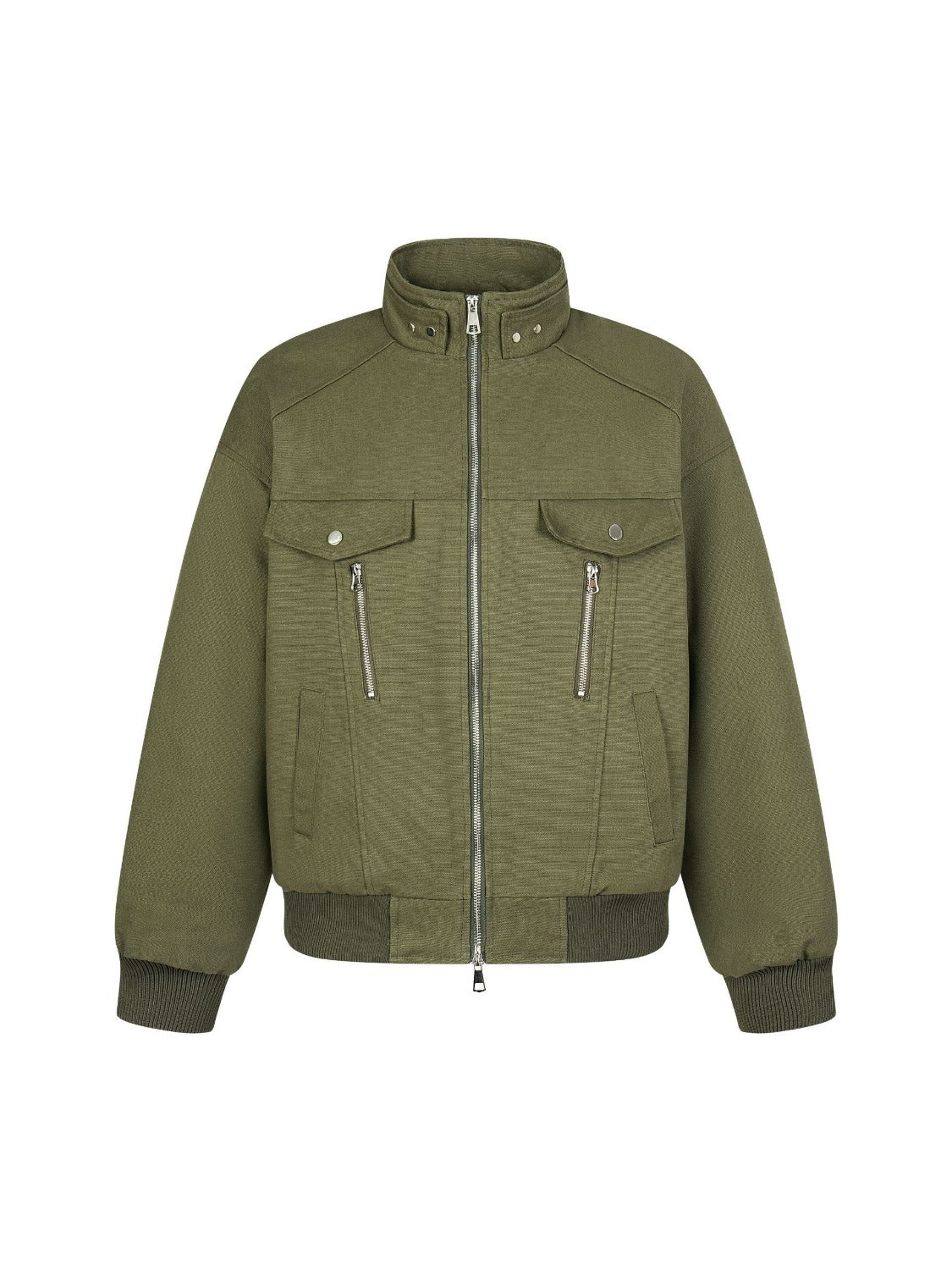 Vintage Padded Canvas Double-headed Zipper Jacket