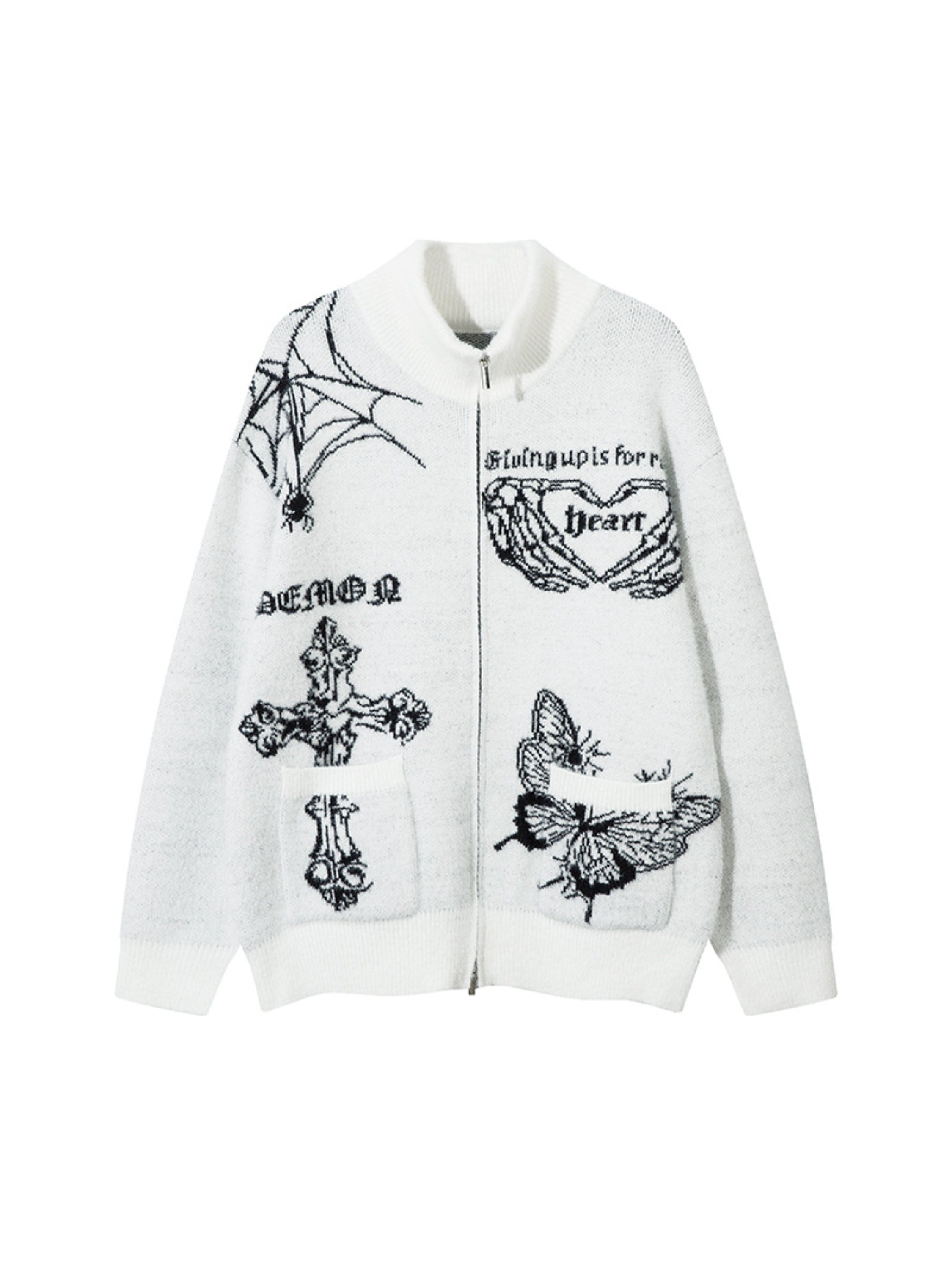 Butterfly Cross Knit Cardigan