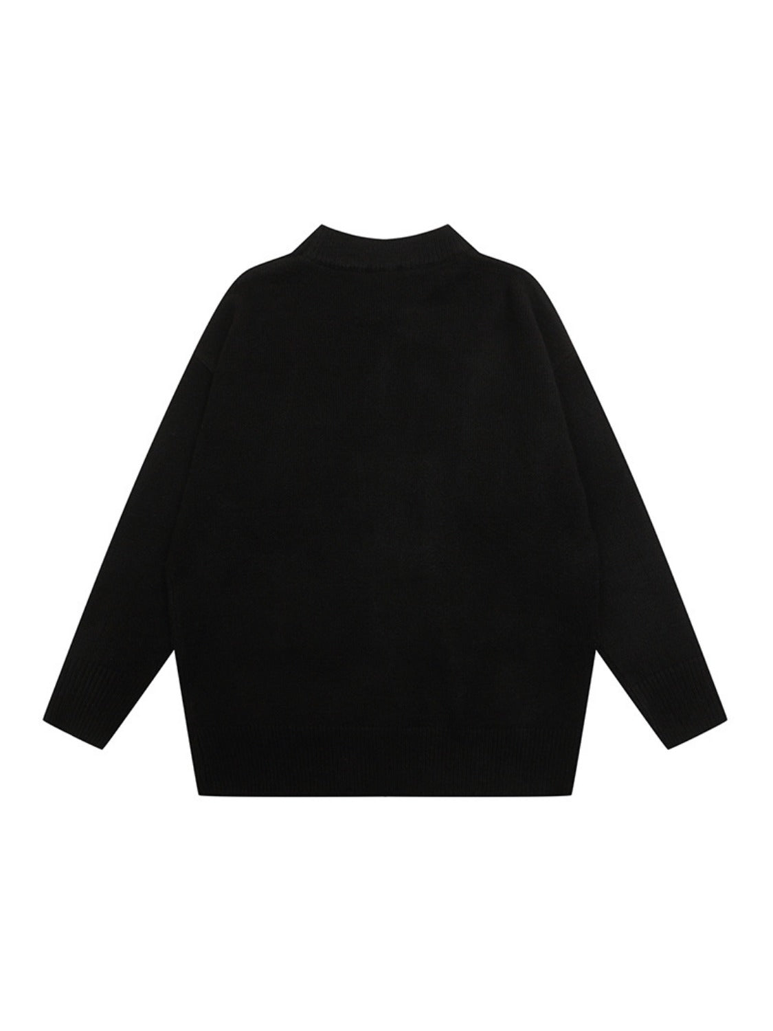 Vintage street Letter Embroidery Sweater