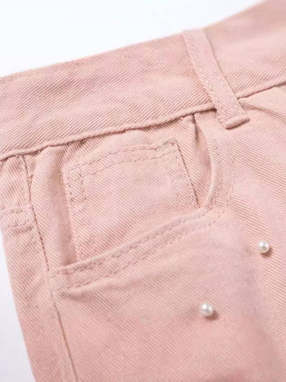 Beaded Straight Jeans