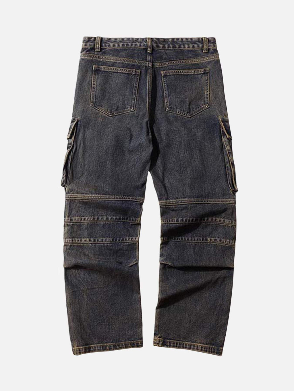 Disguisen Washed And Distressed Multi-pocket Jeans