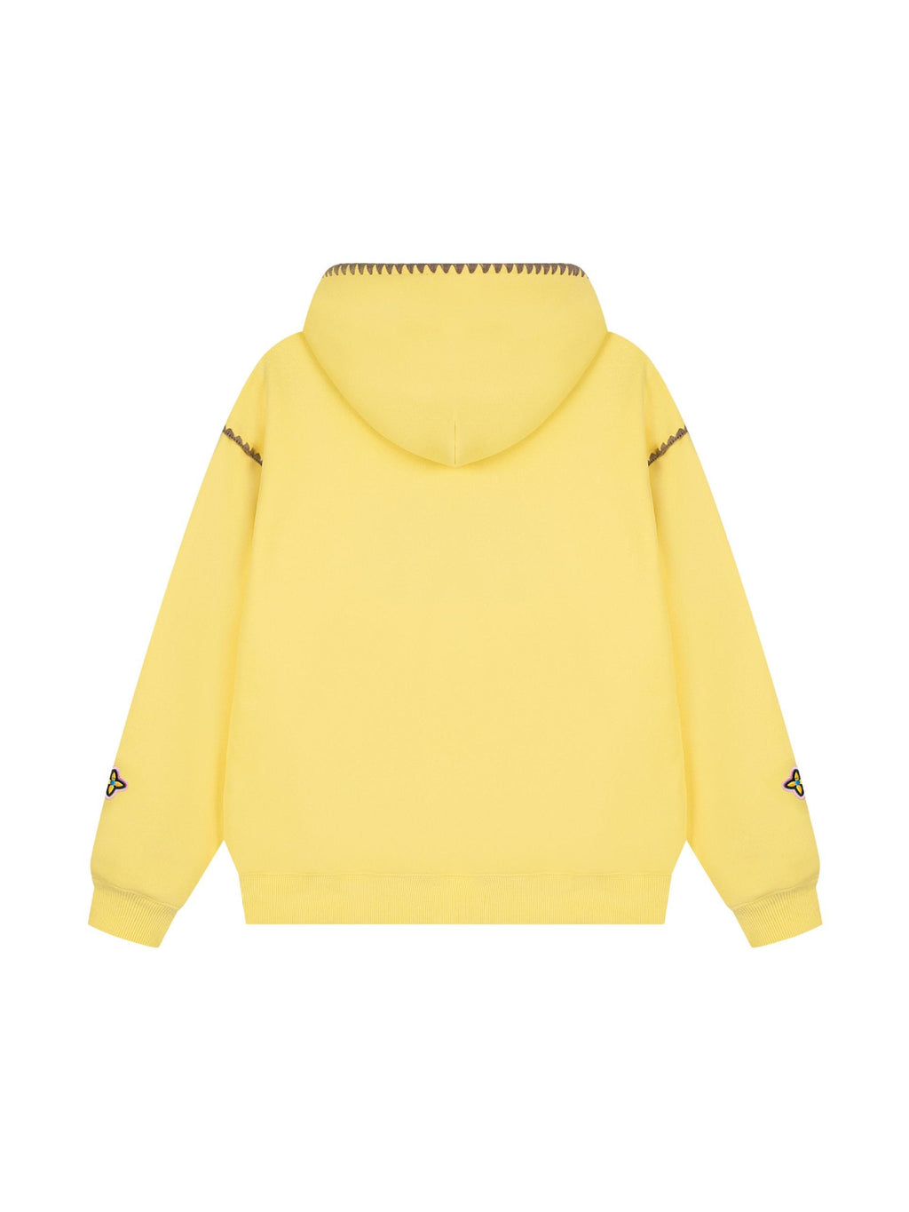 Embroidered Contrast Check Hoodie