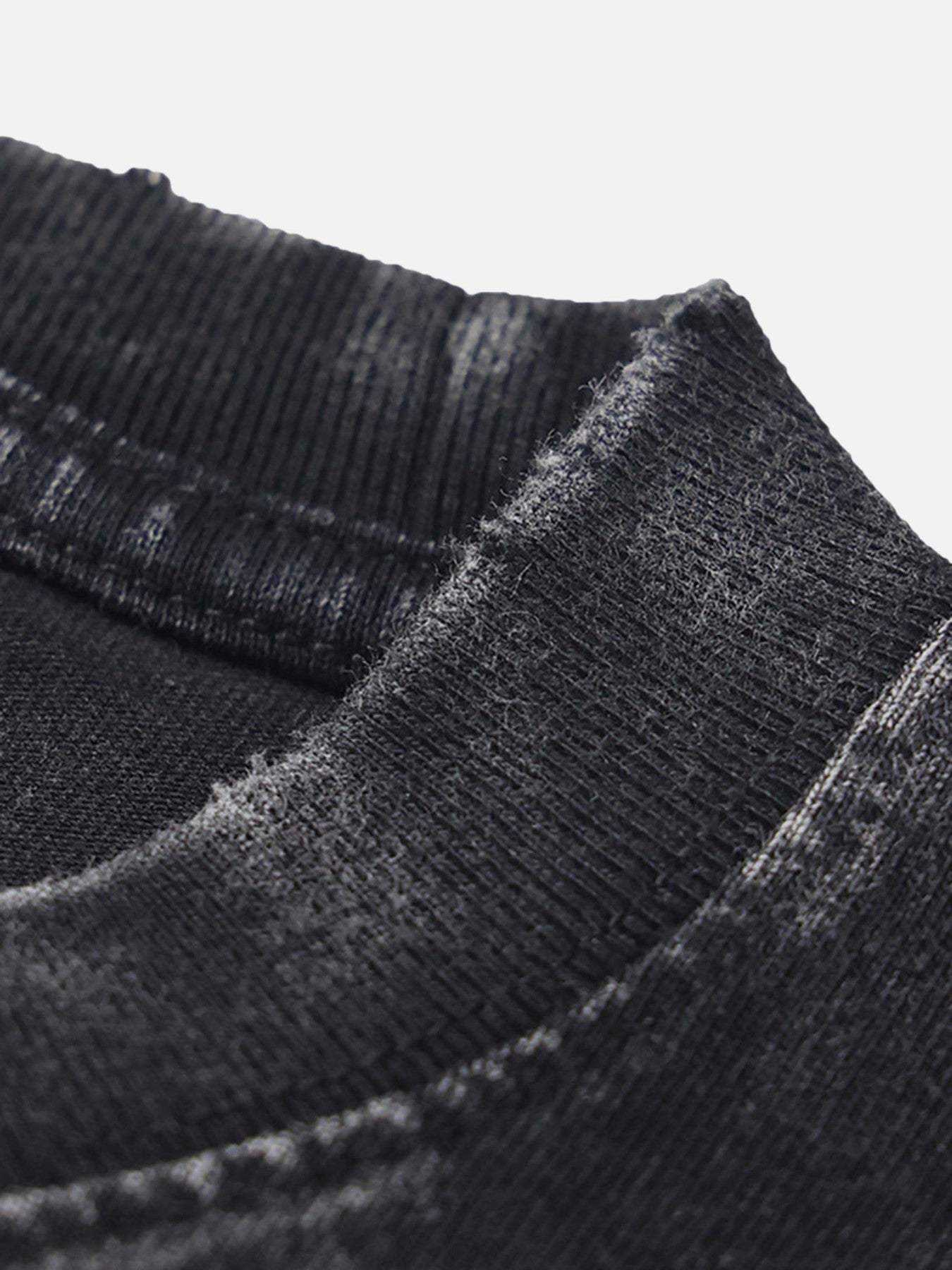 Disguisen Loose Retro Ribbed Print Washed T-shirt