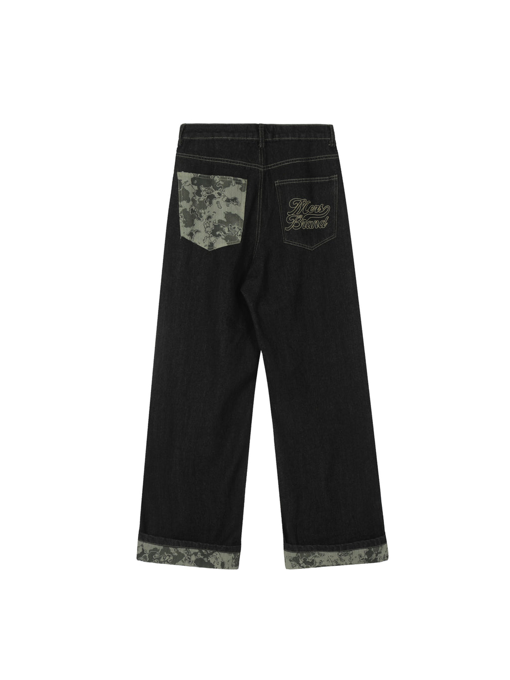 Vintage Straight Leg Rolled Hem Jeans